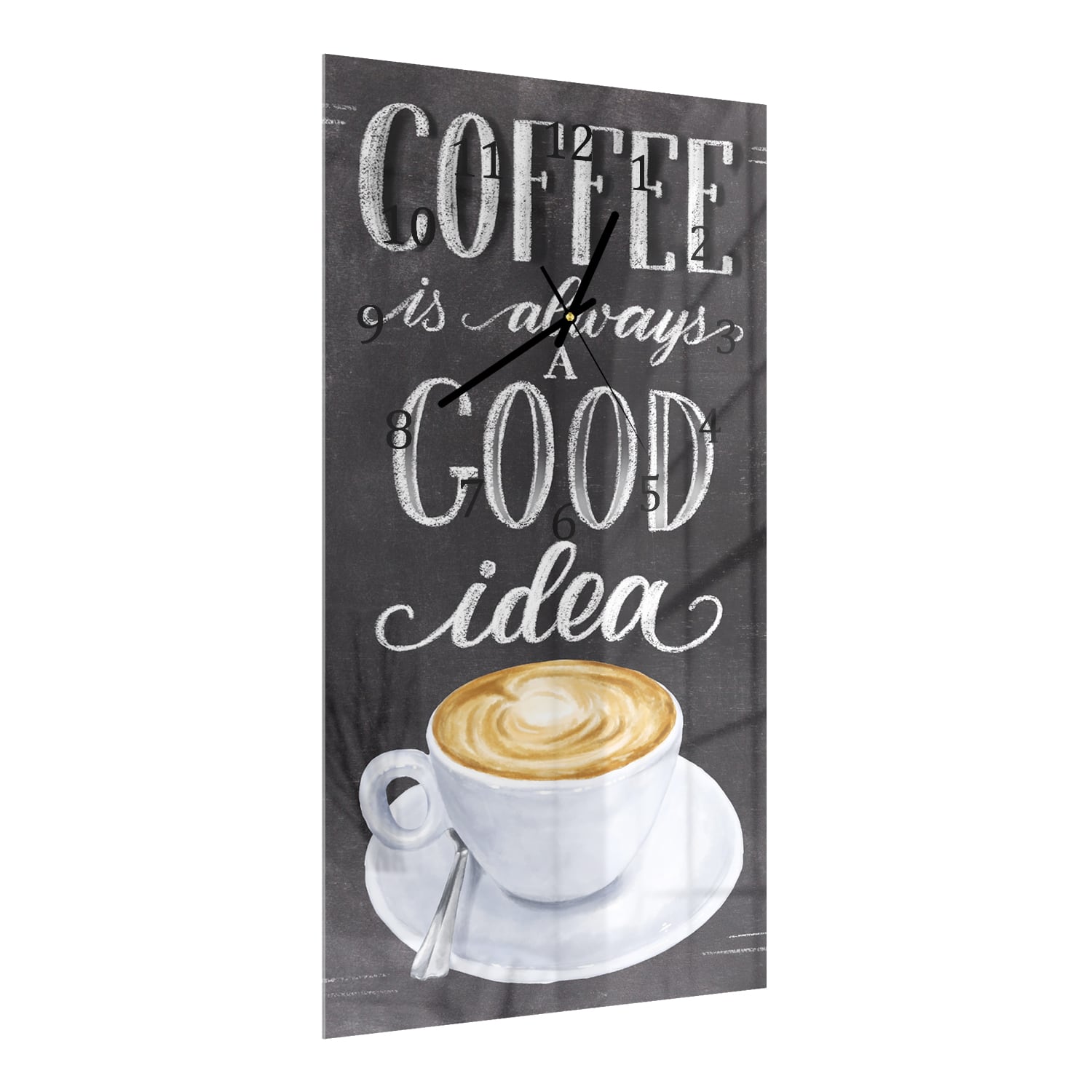 Wandklok 30x60  - Gehard Glas - Koffie Quote