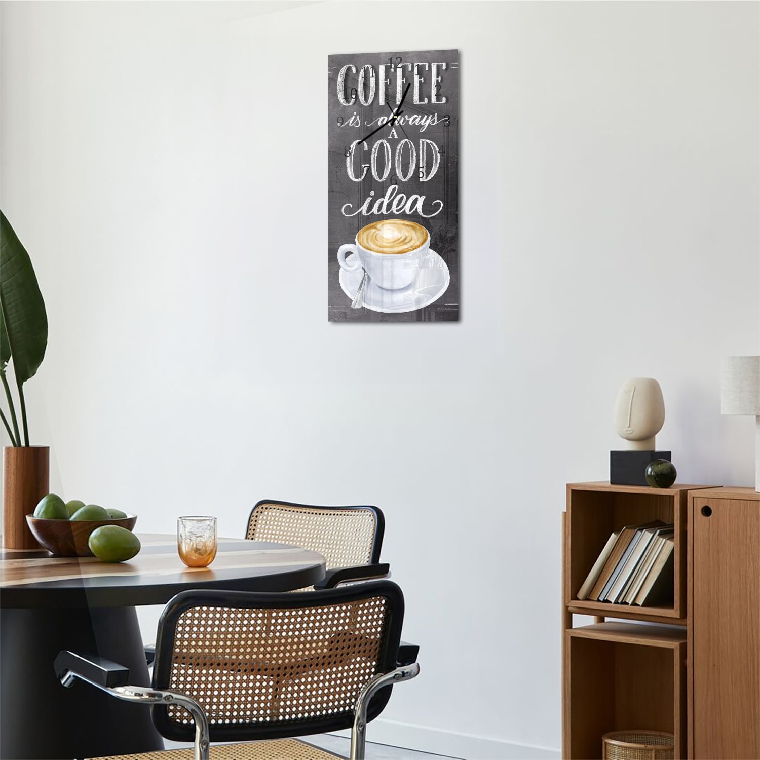 Wandklok 30x60  - Gehard Glas - Koffie Quote