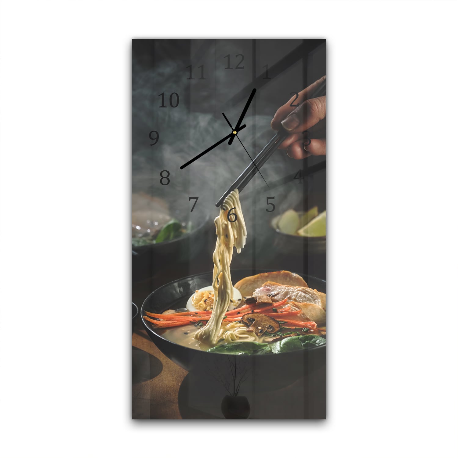 Wandklok 30x60  - Gehard Glas - Verse Ramen Noodles