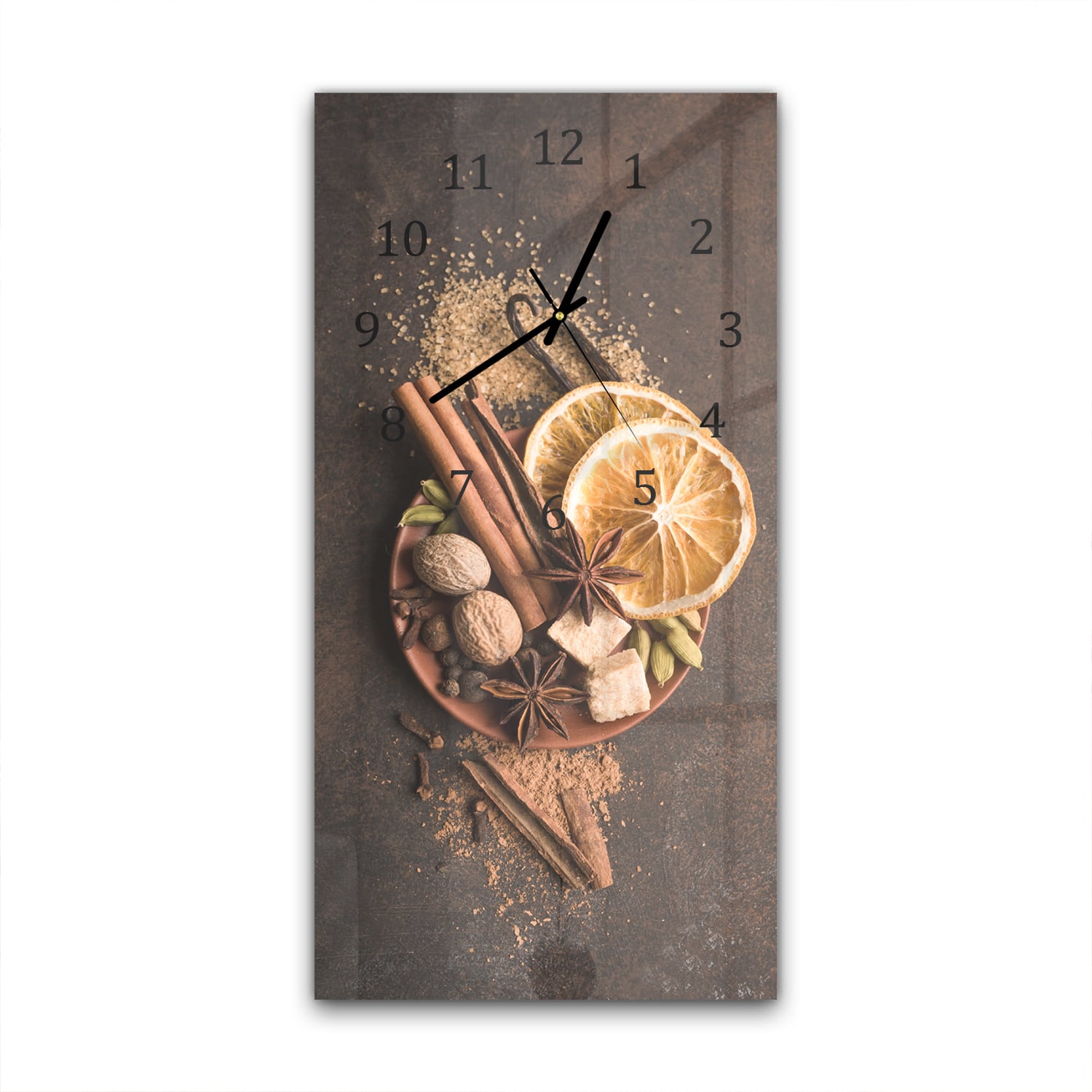 Wandklok 30x60  - Gehard Glas - Kaneel & Citrus