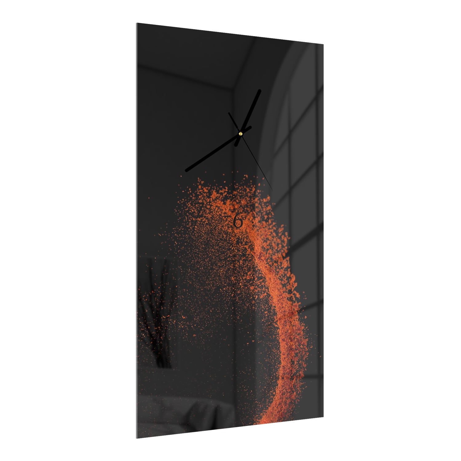 Wandklok 30x60  - Gehard Glas - Paprika Poeder