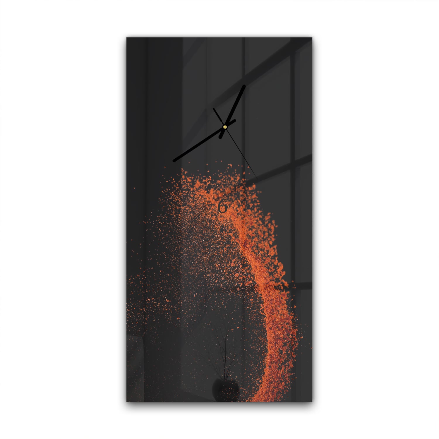 Wandklok 30x60  - Gehard Glas - Paprika Poeder