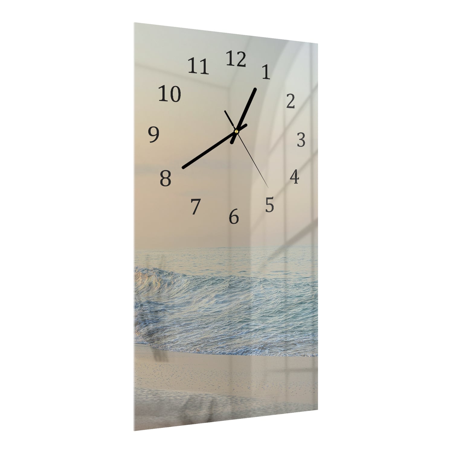 Wandklok 30x60  - Gehard Glas - Golvende Oceaan