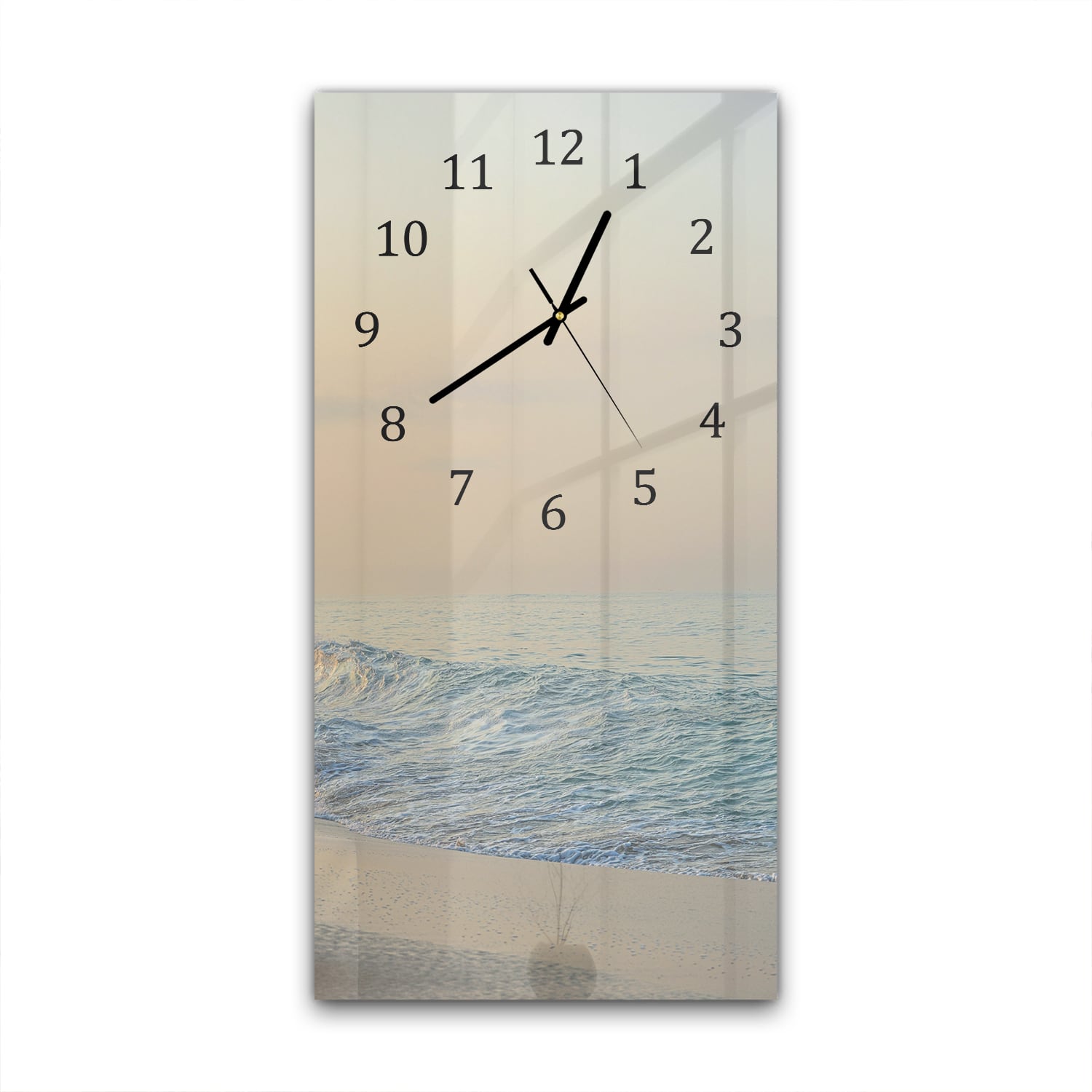 Wandklok 30x60  - Gehard Glas - Golvende Oceaan