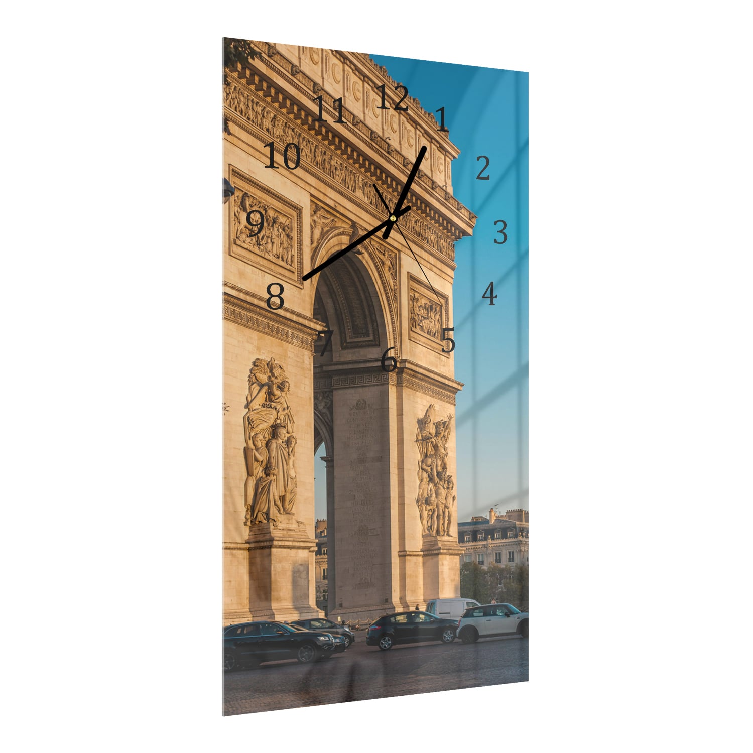 Wandklok 30x60  - Gehard Glas - Arc de Triomphe