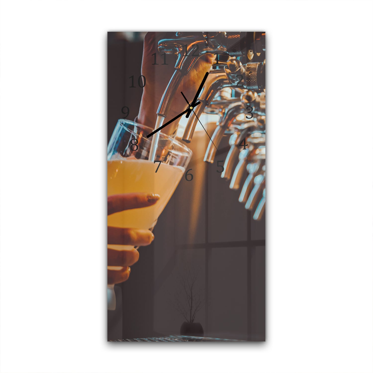 Wandklok 30x60  - Gehard Glas - Biertap