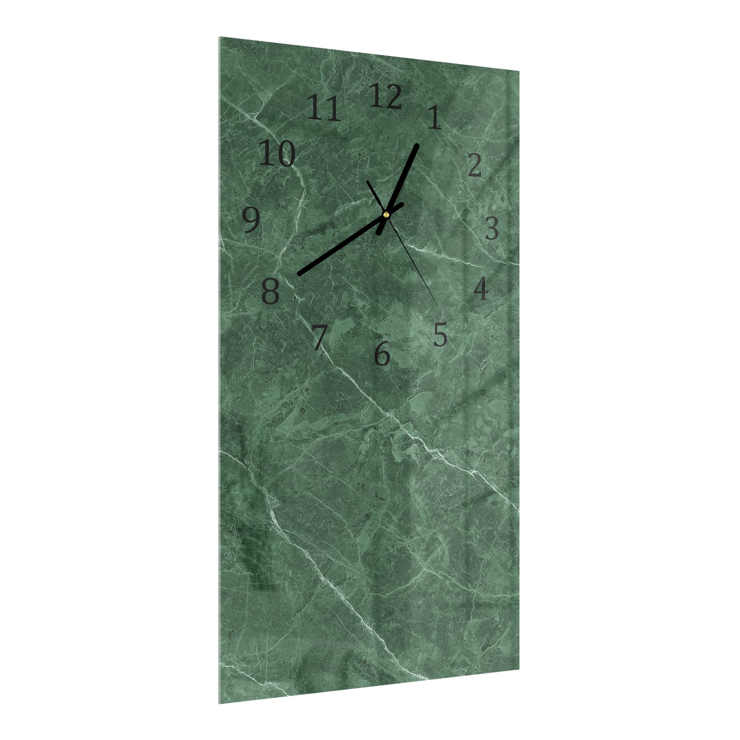 Wandklok 30x60  - Gehard Glas - Groen Marmer