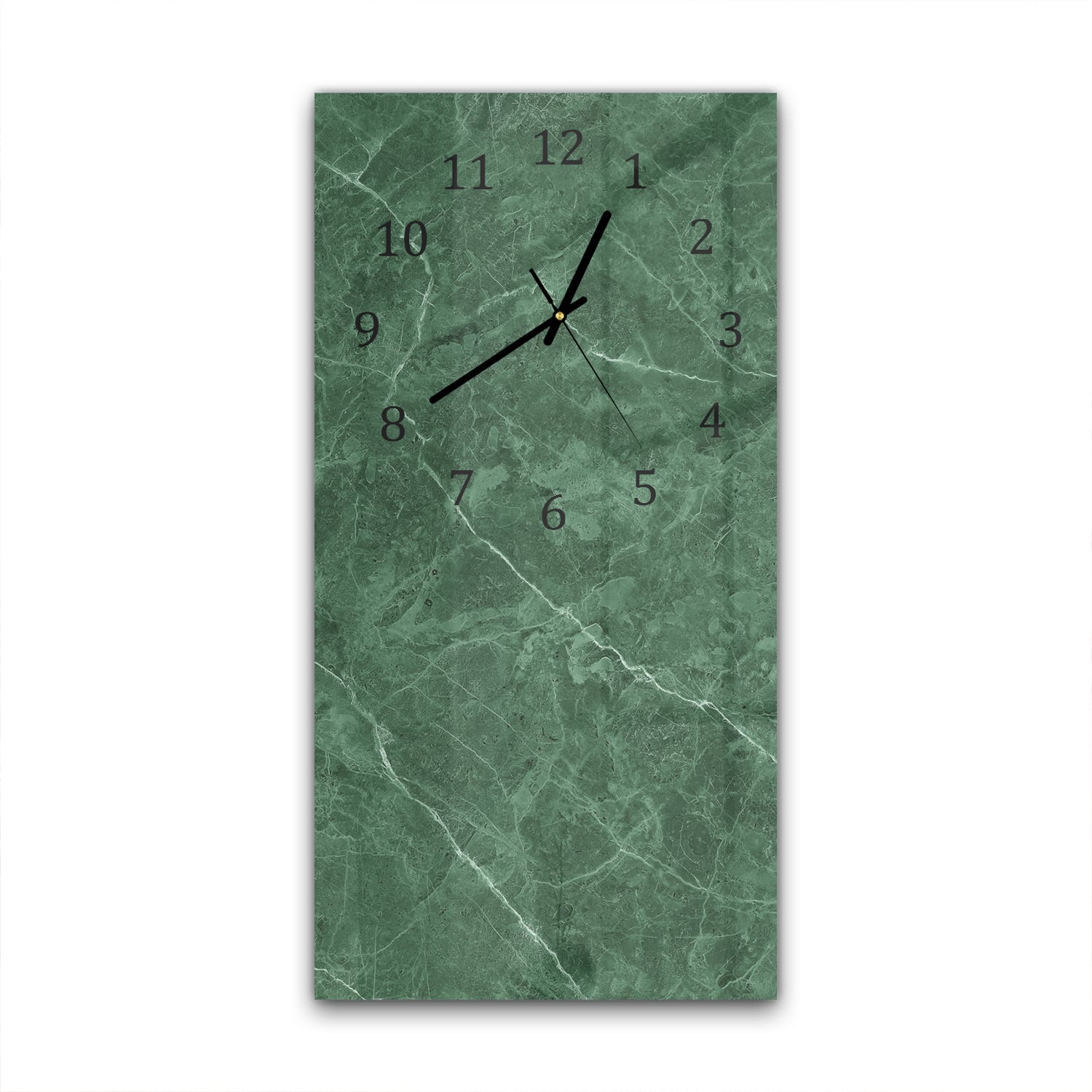 Wandklok 30x60  - Gehard Glas - Groen Marmer