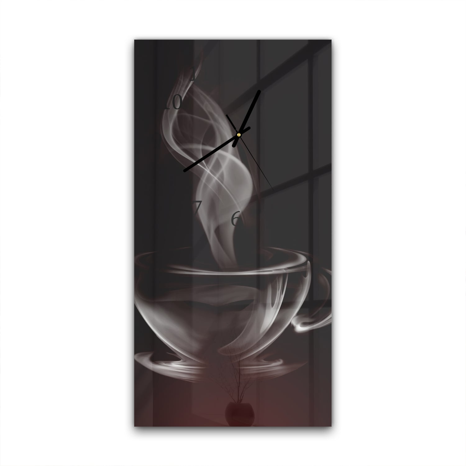 Wandklok 30x60  - Gehard Glas - Hete Koffie Illustratie