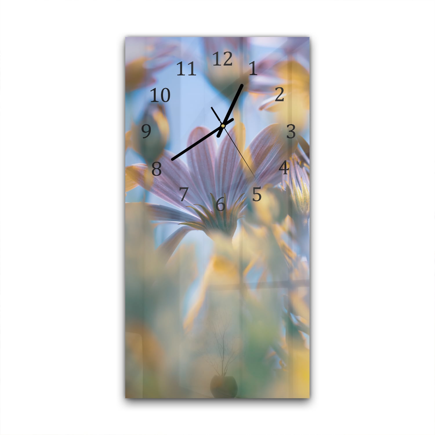 Wandklok 30x60  - Gehard Glas - Margriet Bloemen