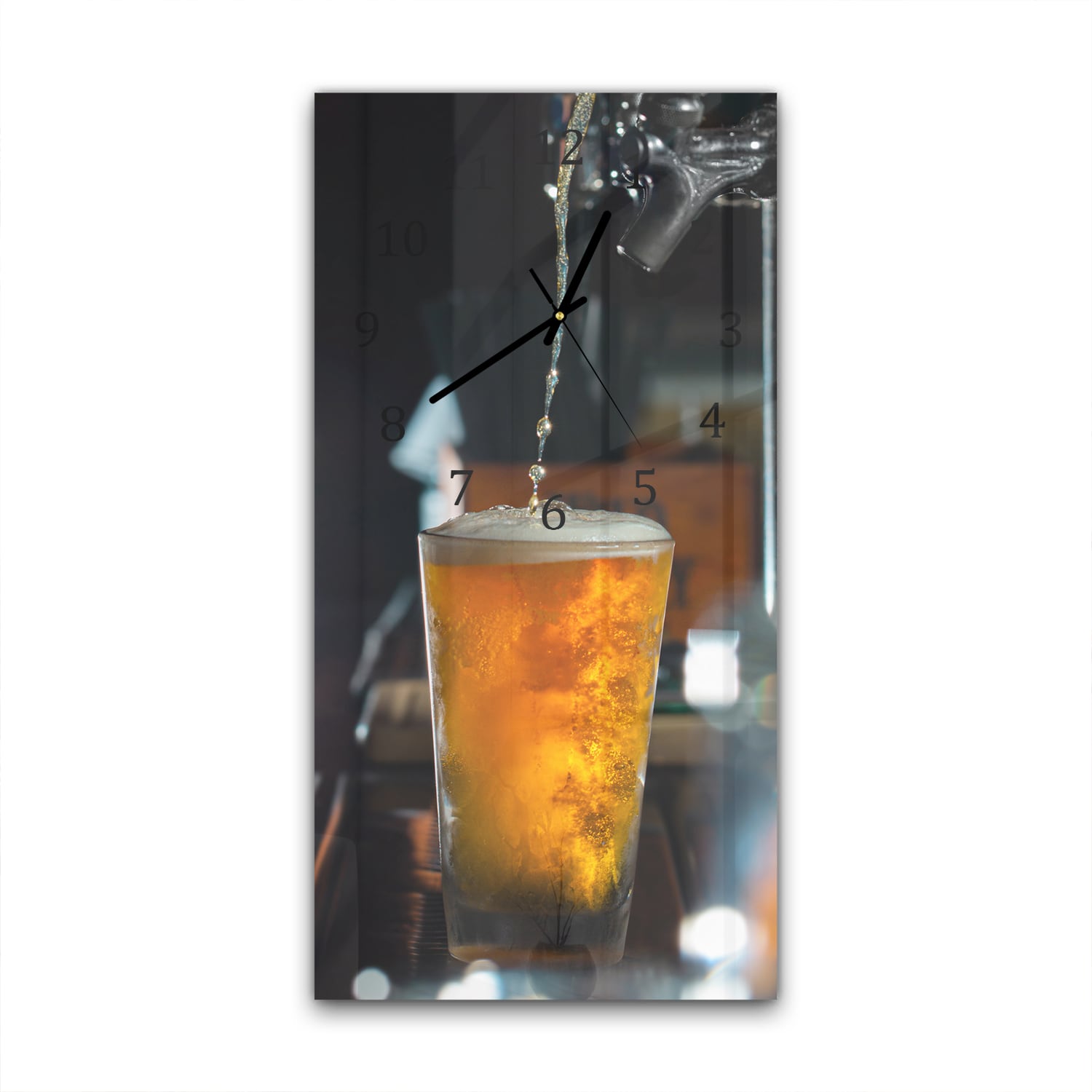 Wandklok 30x60  - Gehard Glas - Vers Getapt Bier