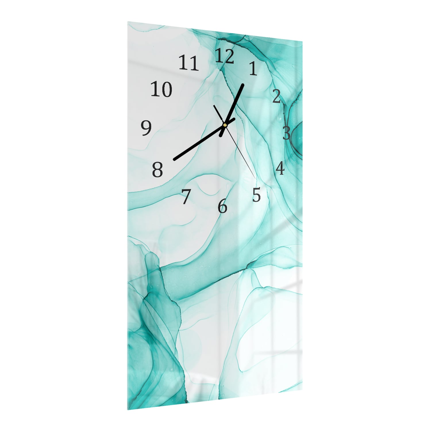 Wandklok 30x60  - Gehard Glas - Aqua Marmer