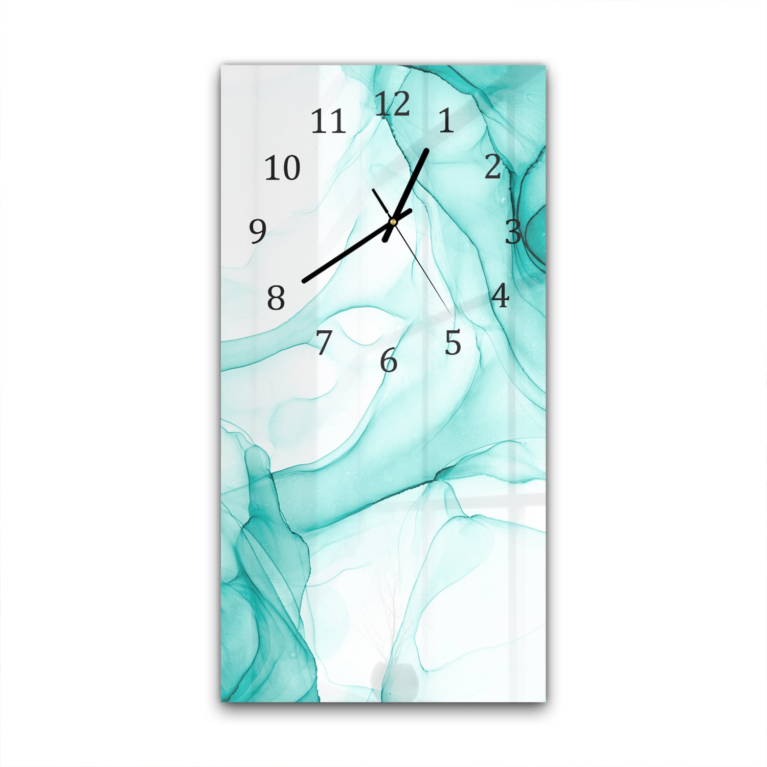 Wandklok 30x60  - Gehard Glas - Aqua Marmer