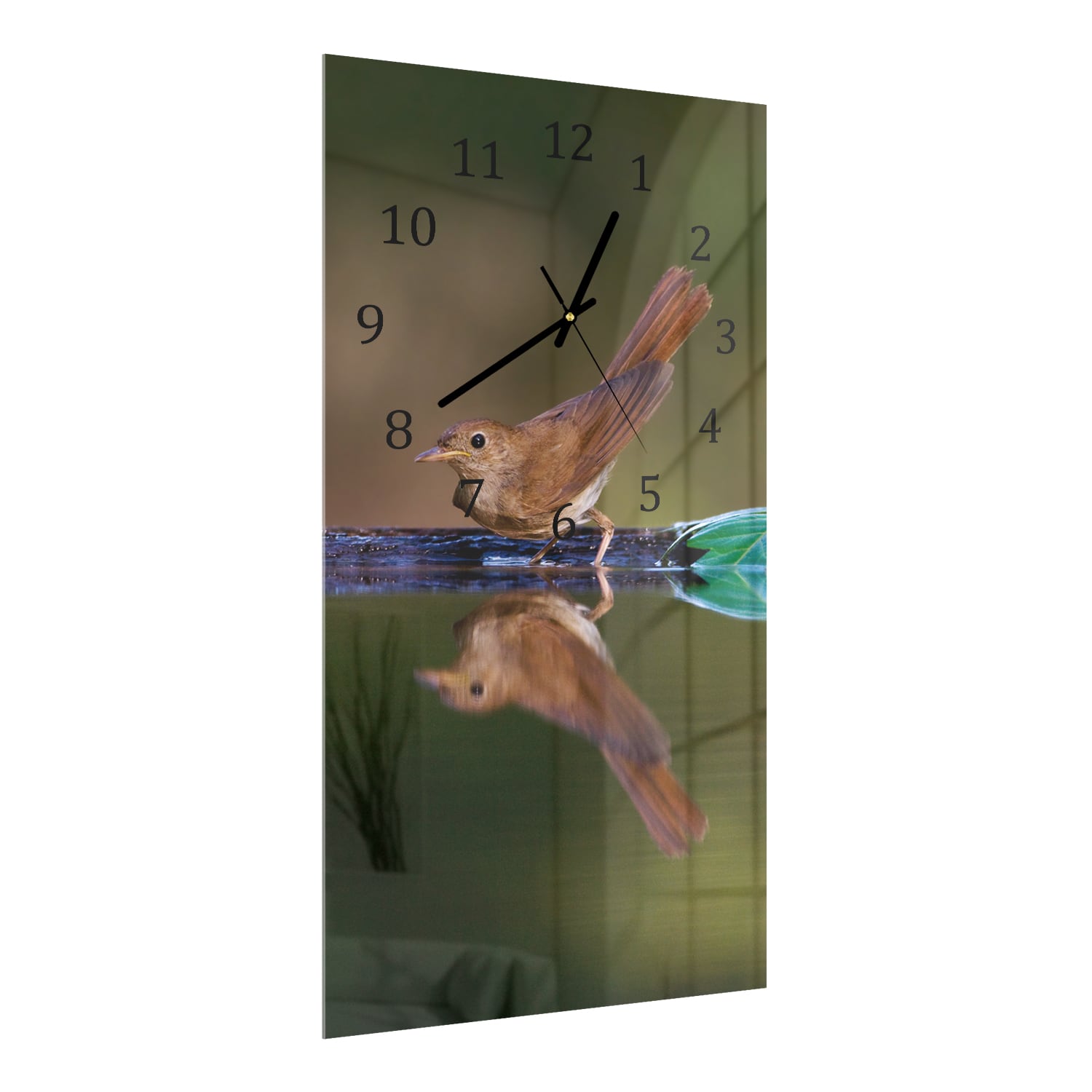 Wandklok 30x60  - Gehard Glas - Nachtegaal