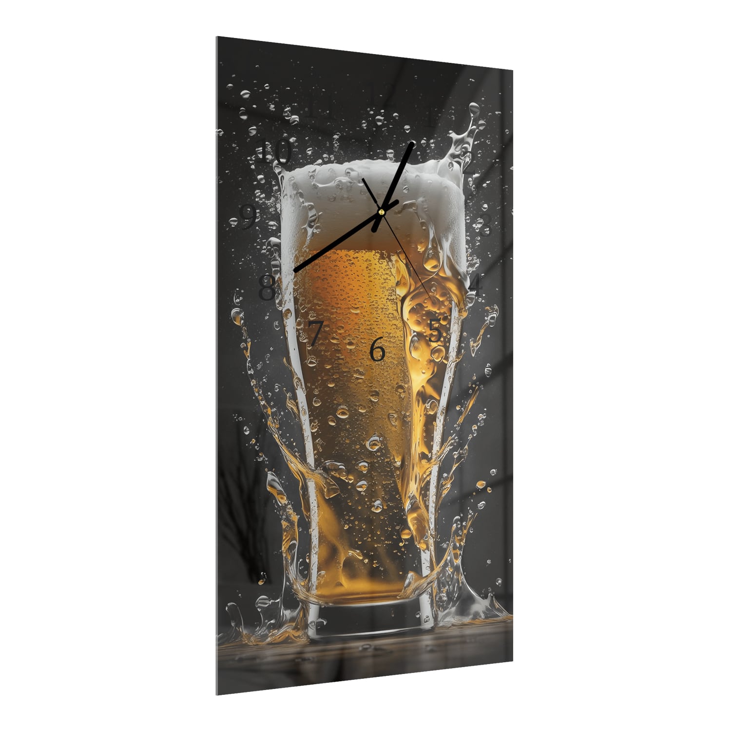 Wandklok 30x60  - Gehard Glas - Bier Explosie