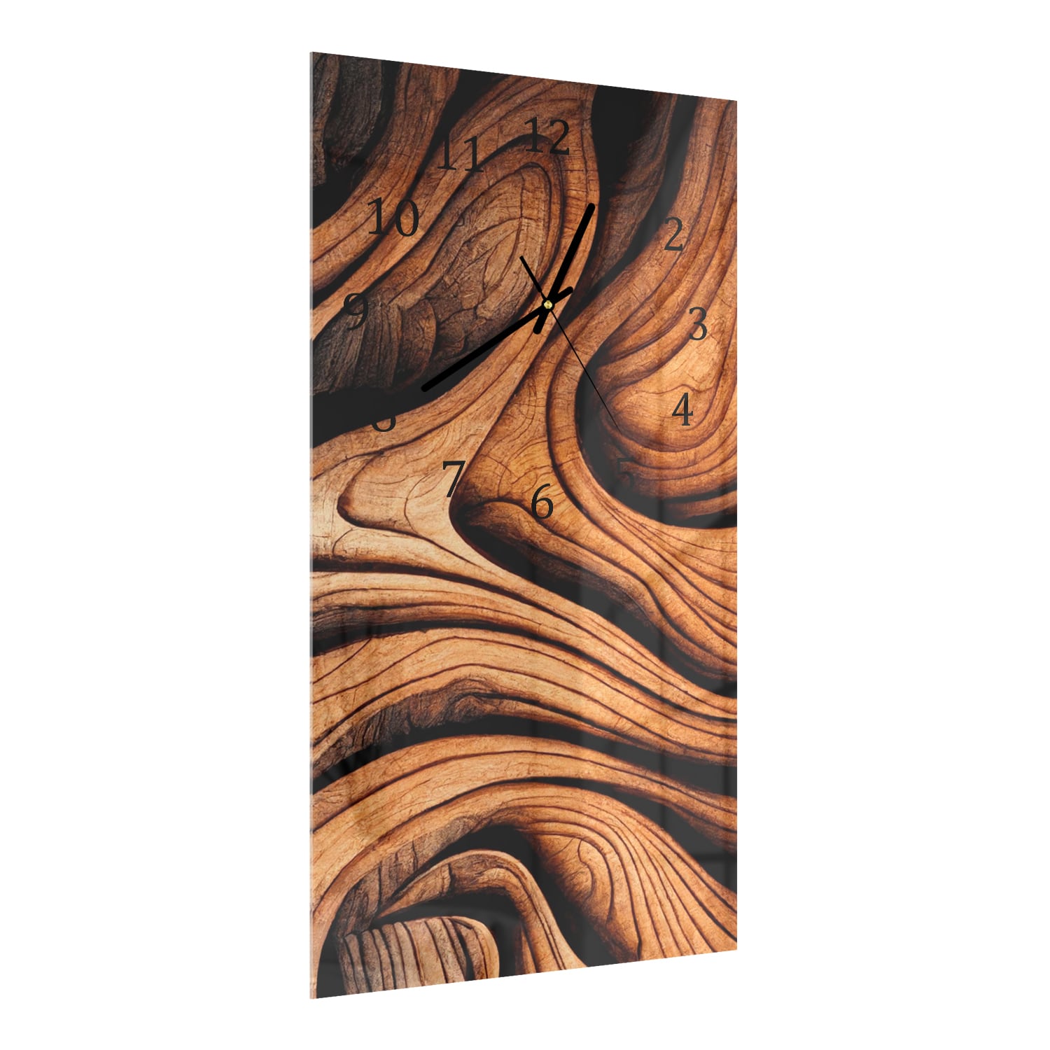 Wandklok 30x60  - Gehard Glas - Abstracte Hout Textuur