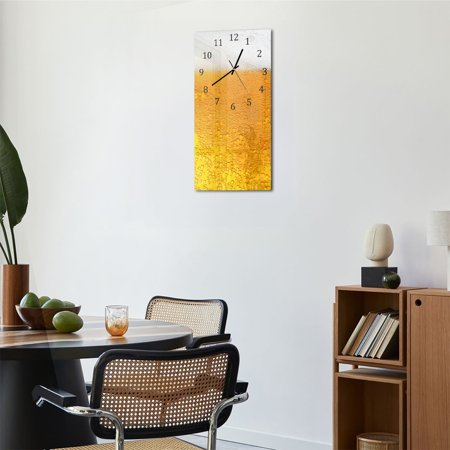 Wandklok 30x60  - Gehard Glas - Bier