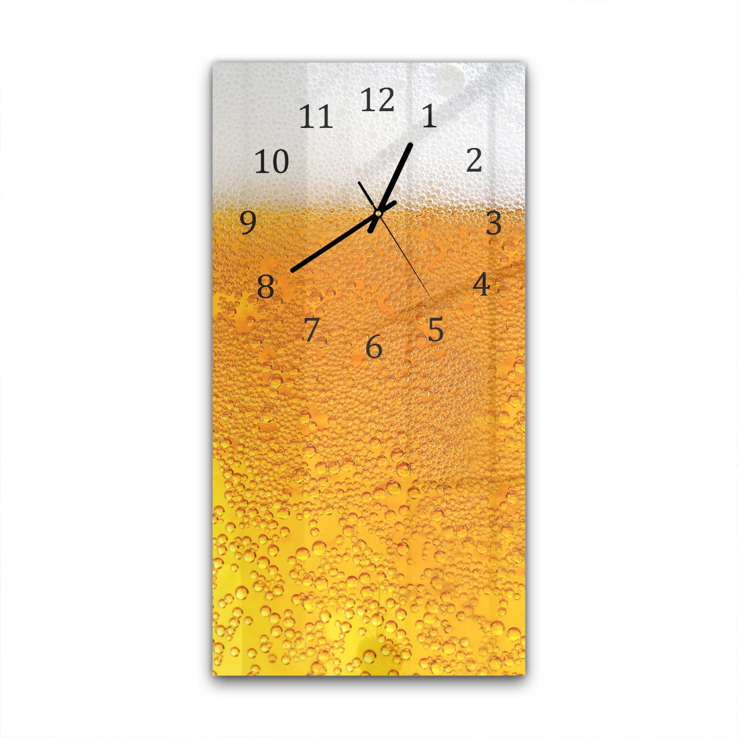 Wandklok 30x60  - Gehard Glas - Bier