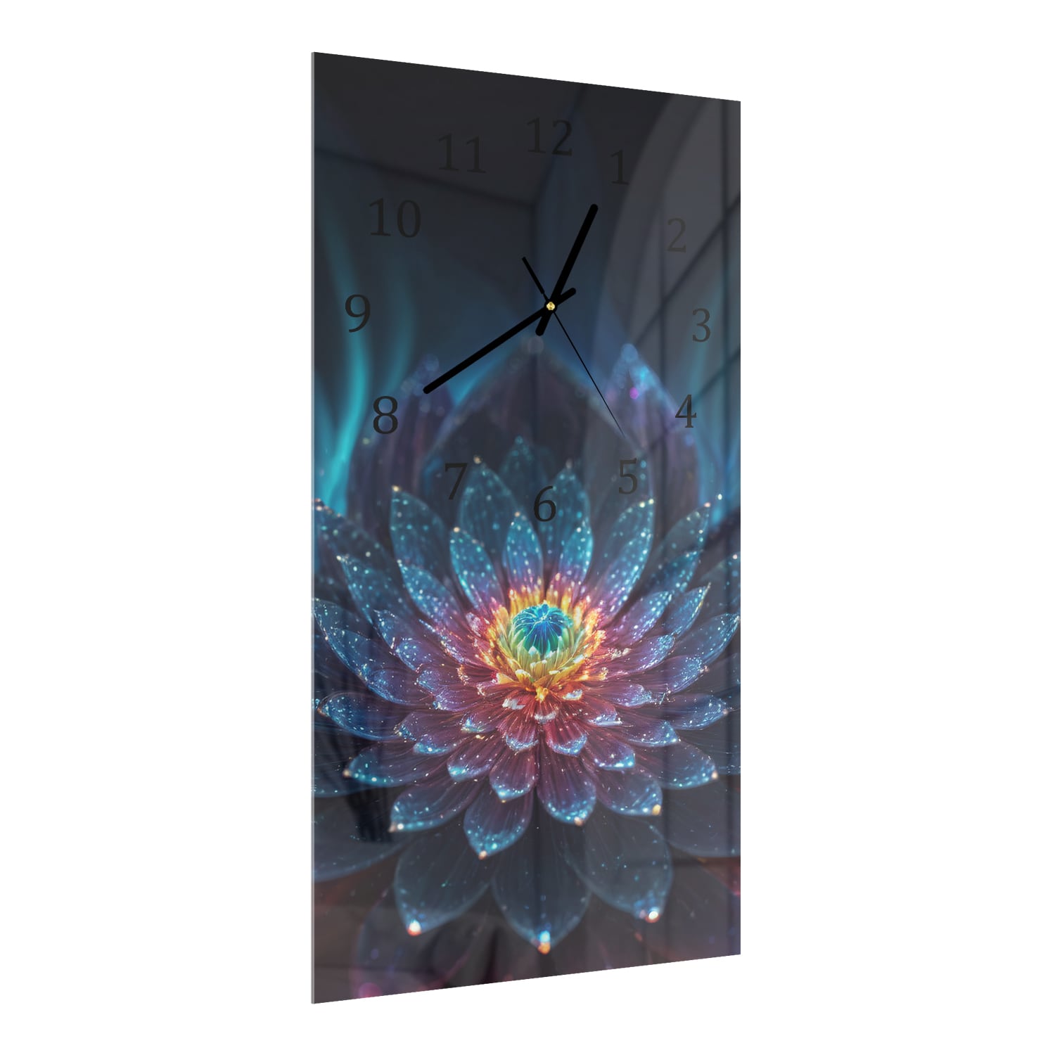 Wandklok 30x60  - Gehard Glas - Stralende Lotus