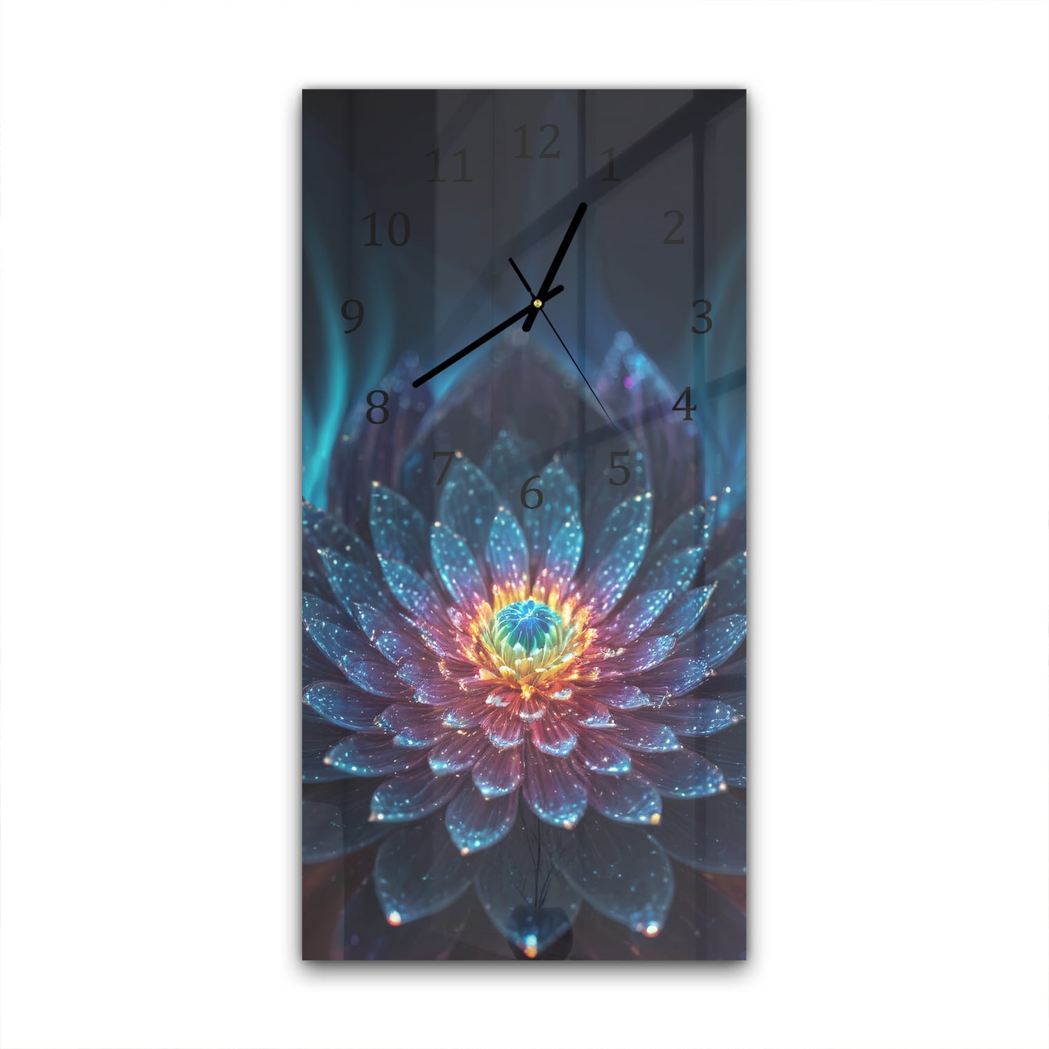 Wandklok 30x60  - Gehard Glas - Stralende Lotus