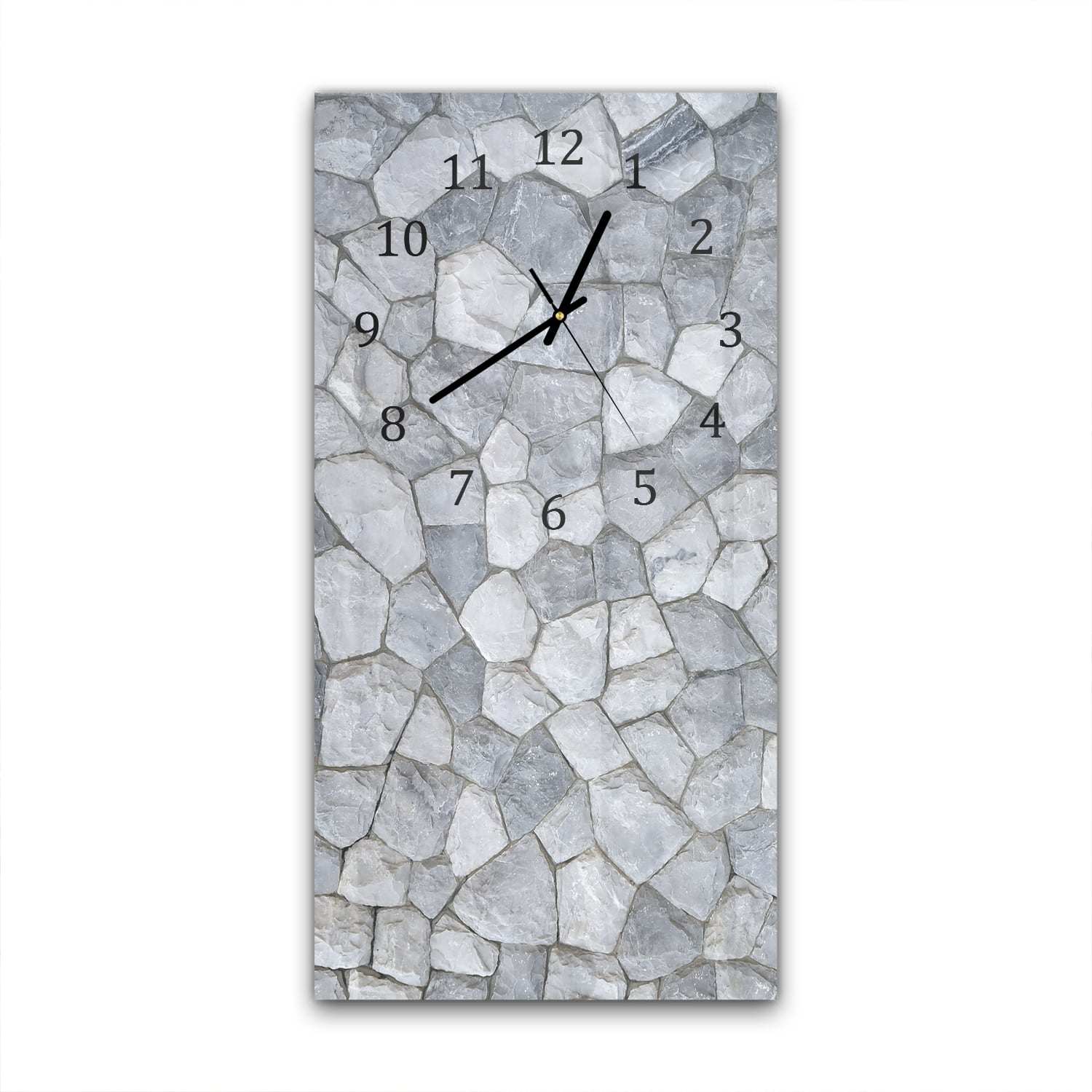 Wandklok 30x60  - Gehard Glas - Decoratieve Leistenen Muur