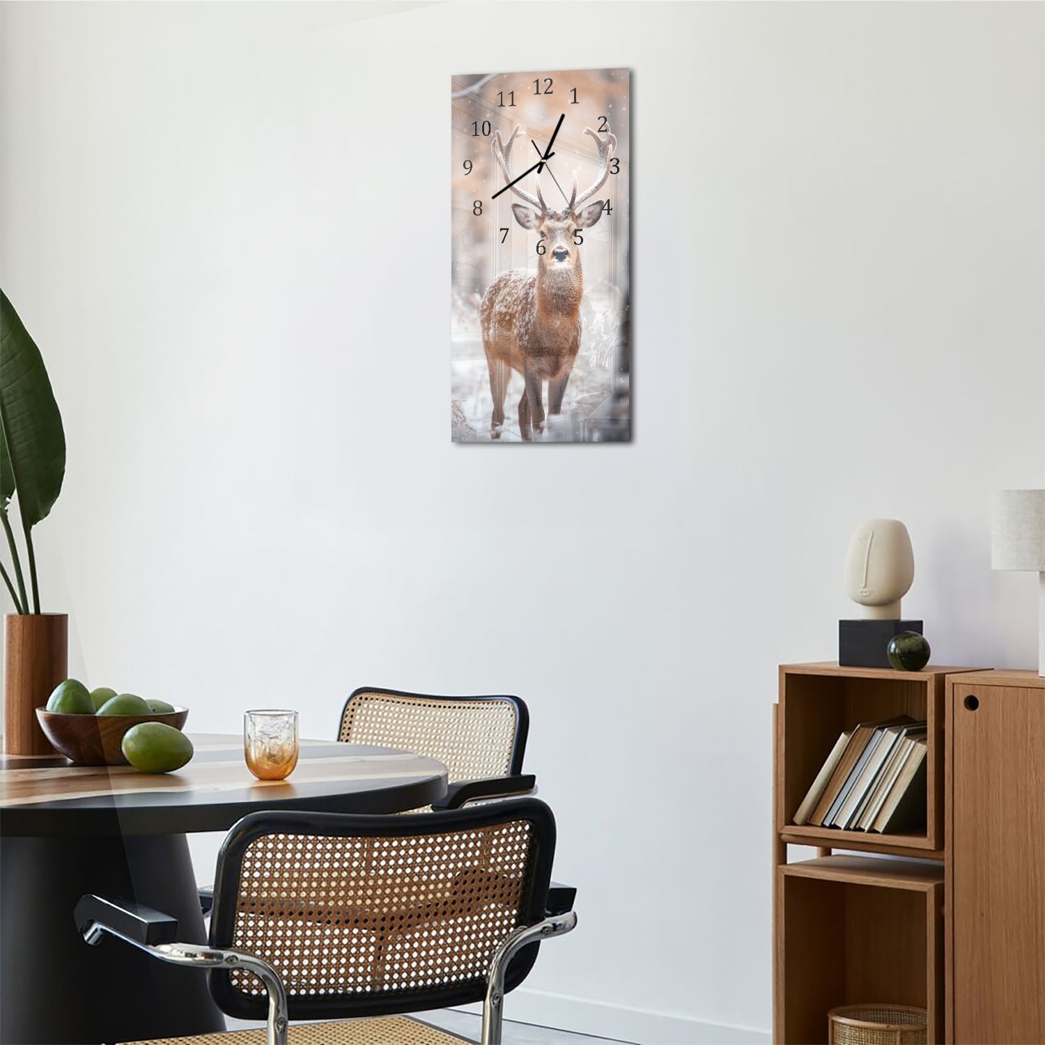 Wandklok 30x60  - Gehard Glas - Hert in de Winter