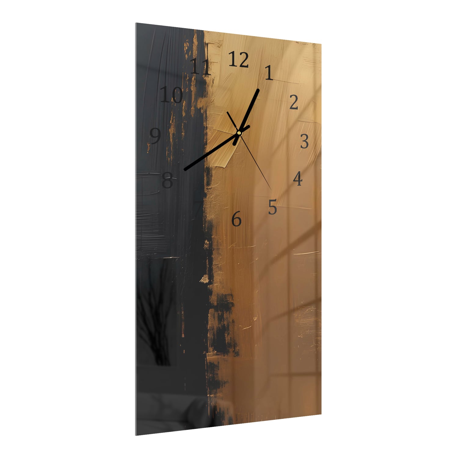 Wandklok 30x60  - Gehard Glas - Gouden Stroken