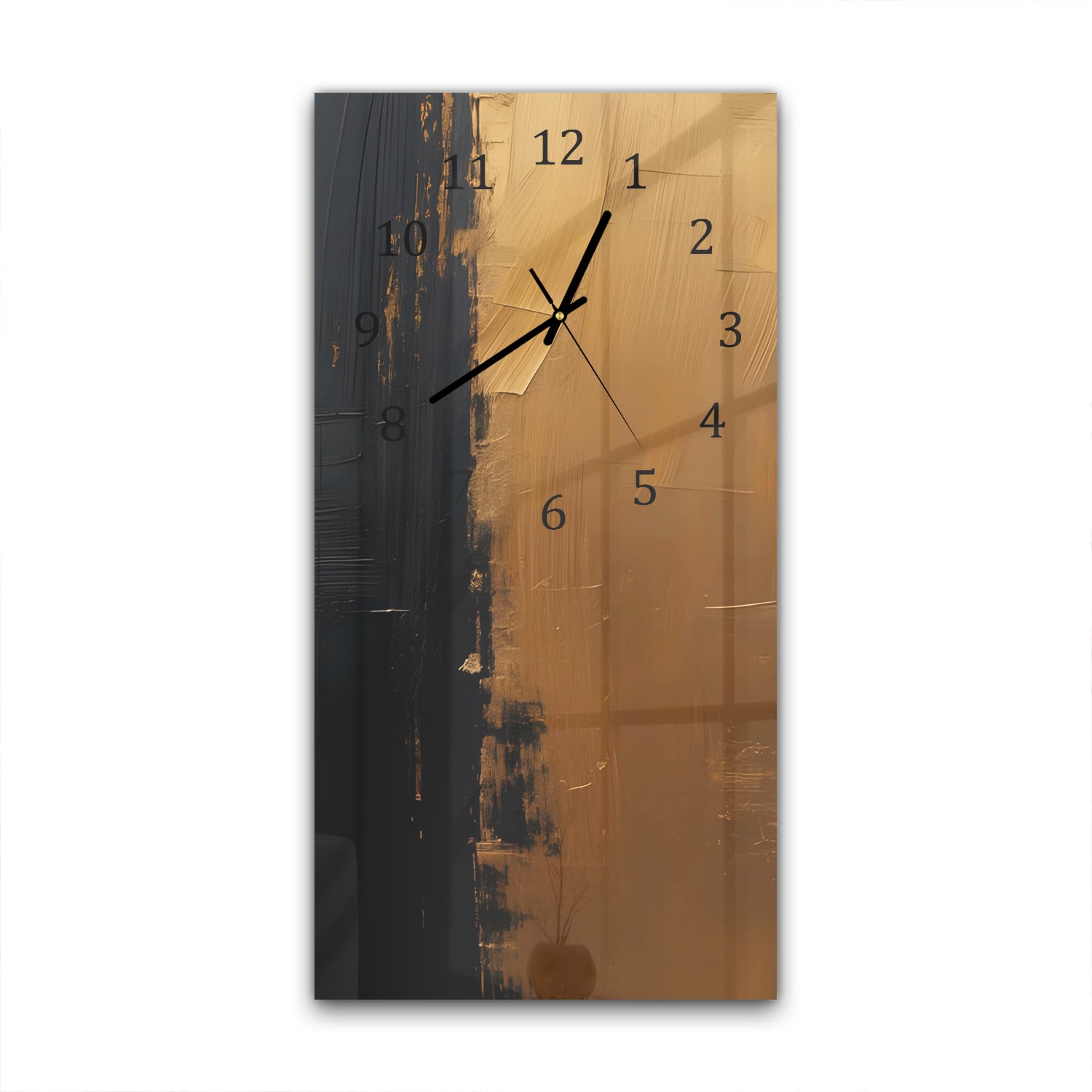 Wandklok 30x60  - Gehard Glas - Gouden Stroken