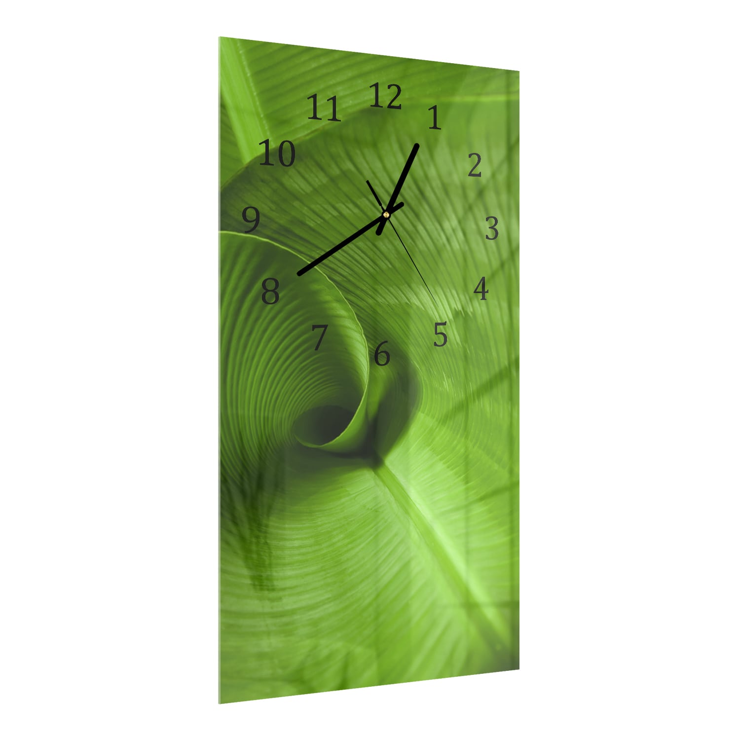 Wandklok 30x60  - Gehard Glas - Bananenblad
