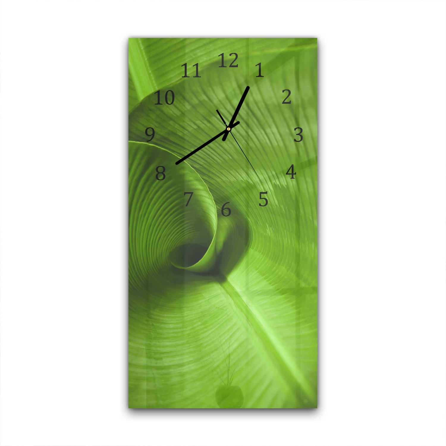 Wandklok 30x60  - Gehard Glas - Bananenblad