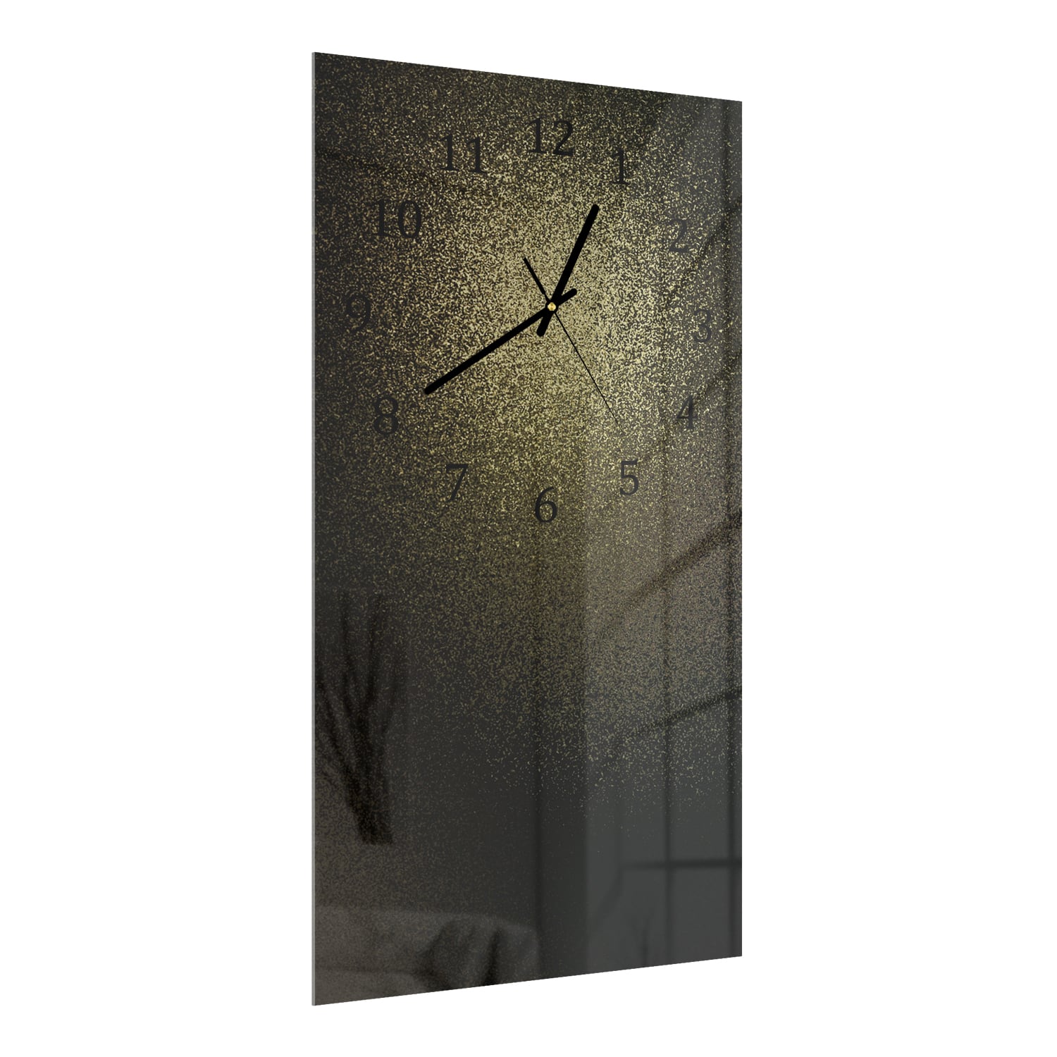 Wandklok 30x60  - Gehard Glas - Subtiele Gouden Gloed