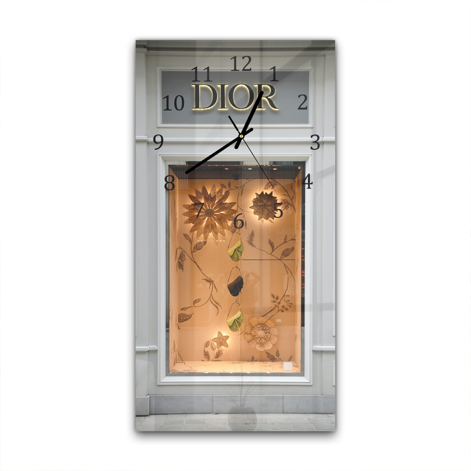 Wandklok 30x60  - Gehard Glas - Dior Winkel Front