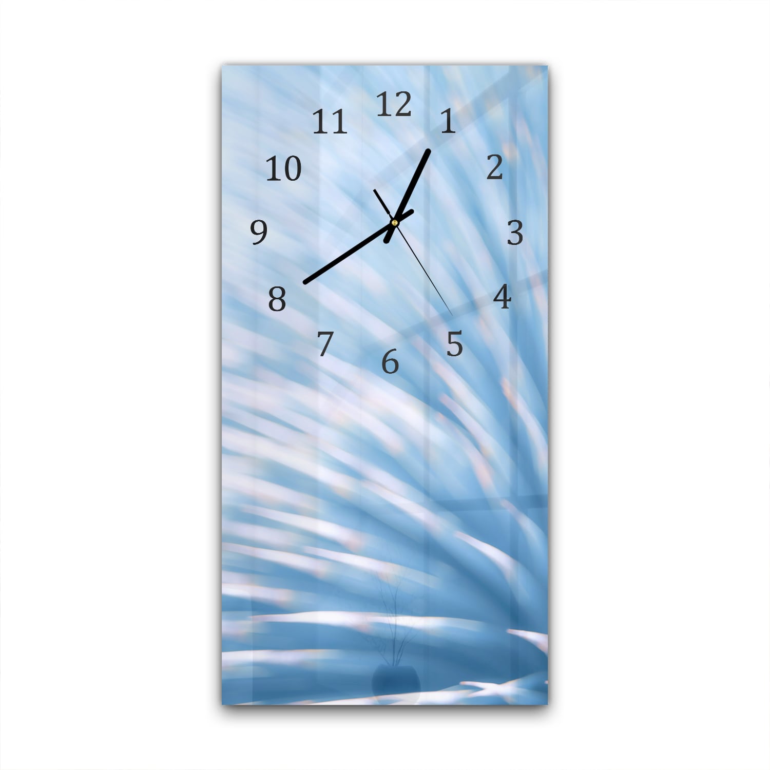 Wandklok 30x60  - Gehard Glas - Blauwe Punten