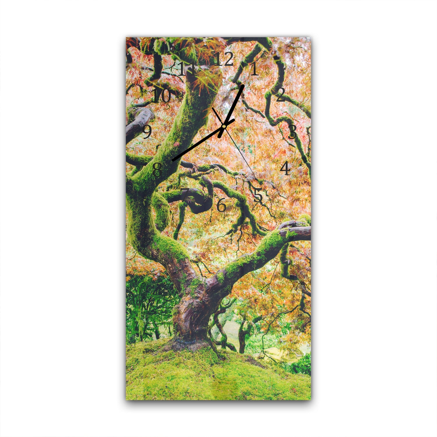 Wandklok 30x60  - Gehard Glas - Mossige Boom in de Herfst