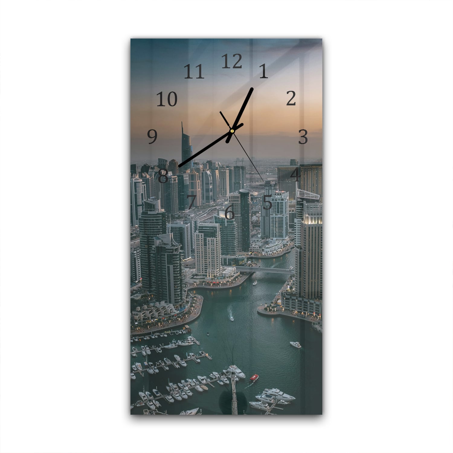 Wandklok 30x60  - Gehard Glas - Dubai Marina