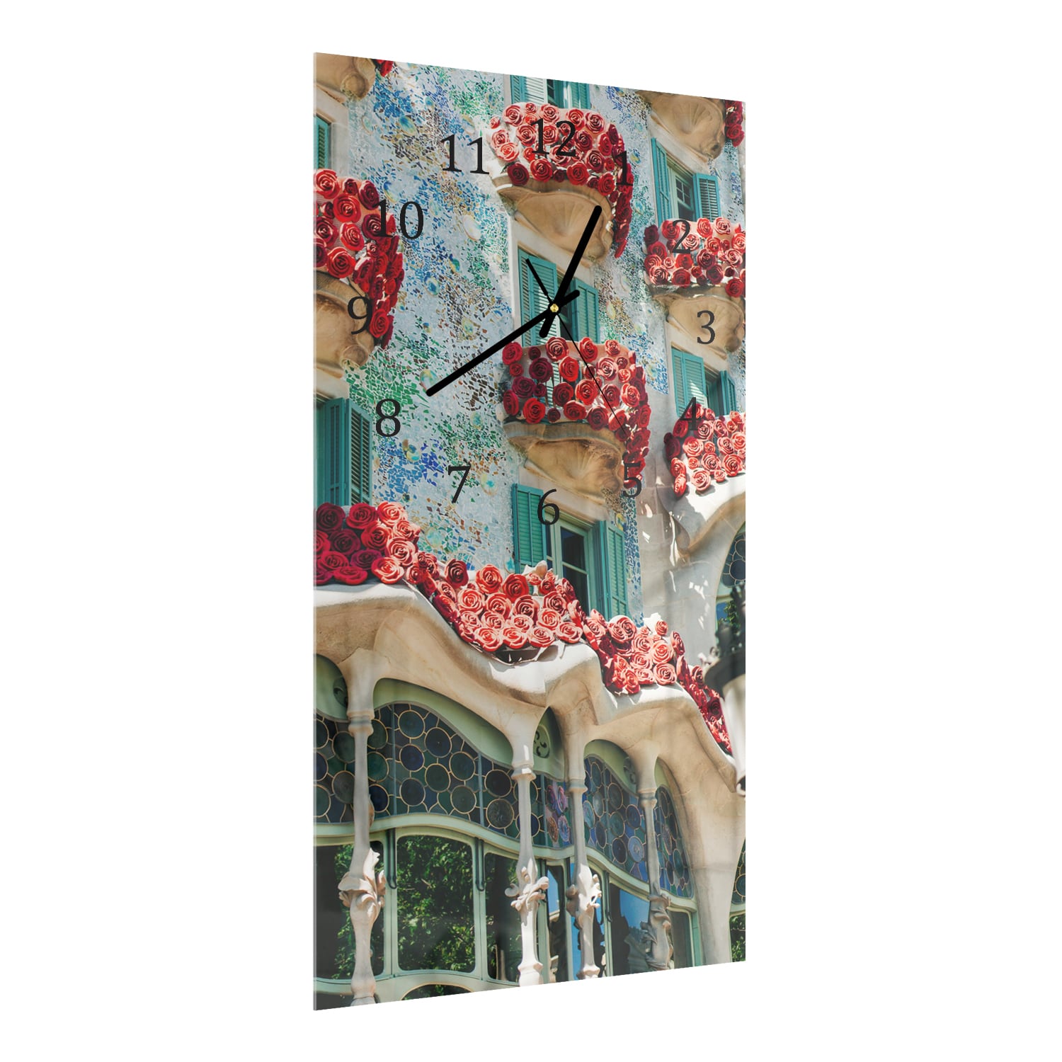 Wandklok 30x60  - Gehard Glas - Casa Batlló in Bloei