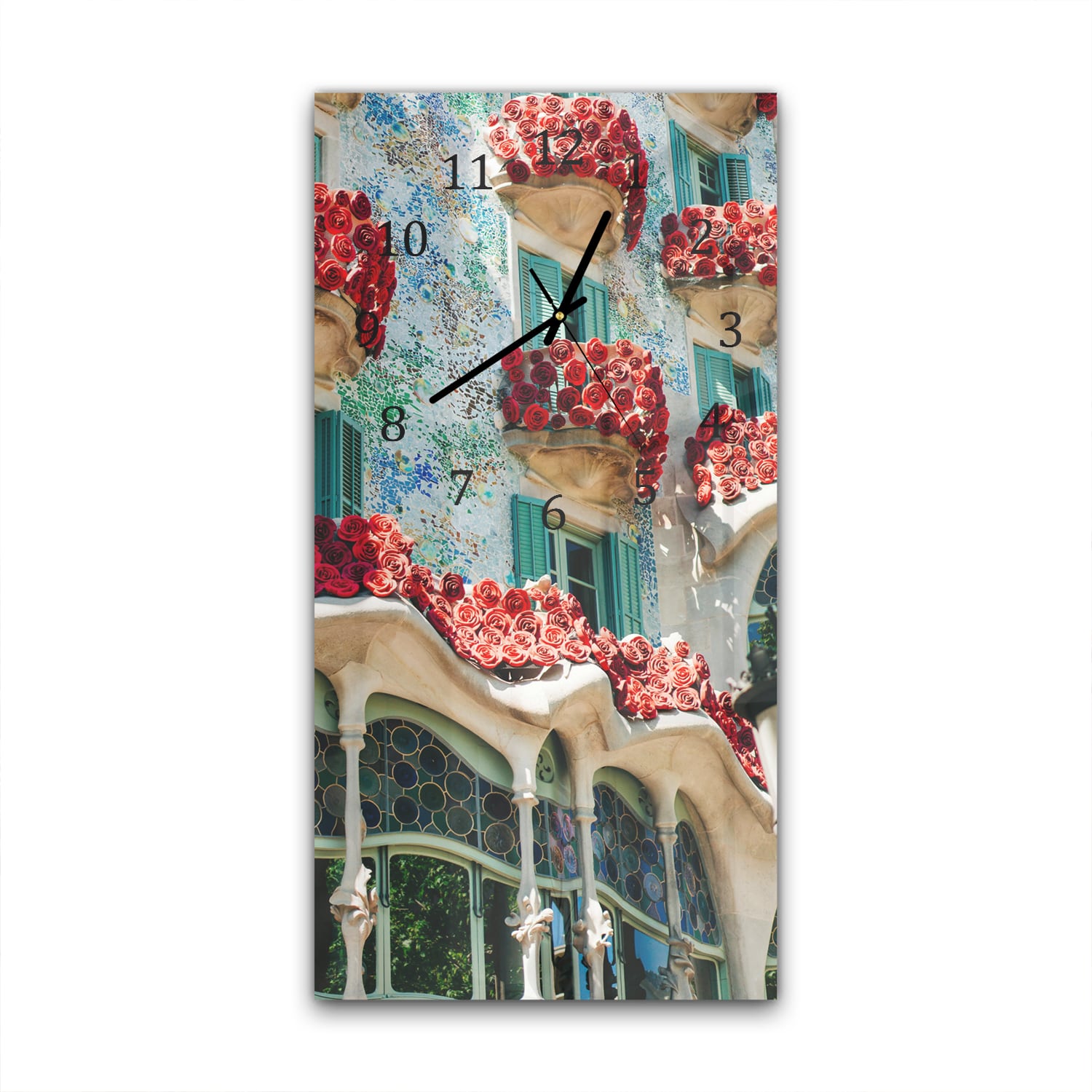 Wandklok 30x60  - Gehard Glas - Casa Batlló in Bloei