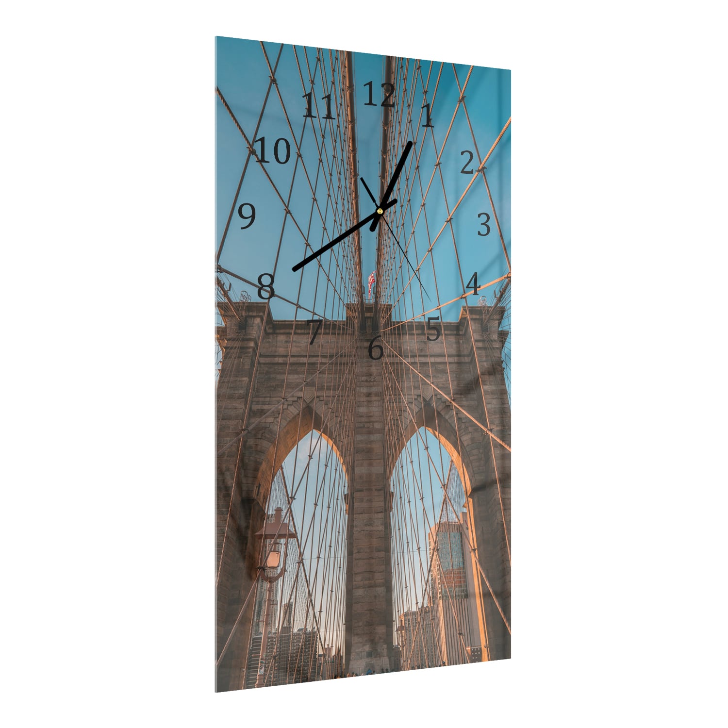 Wandklok 30x60  - Gehard Glas - Brooklyn Bridge