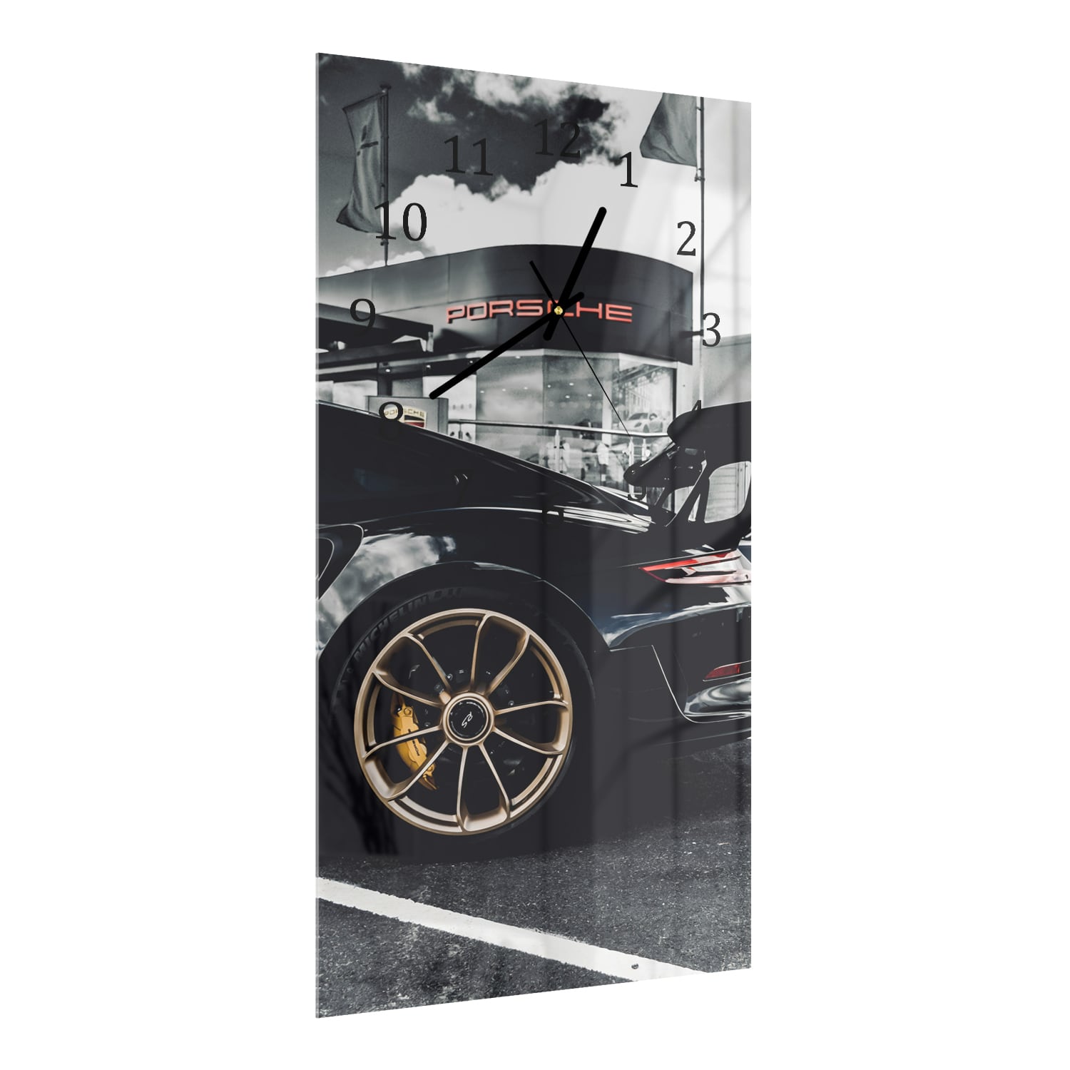 Wandklok 30x60  - Gehard Glas - Porsche GT3 RS