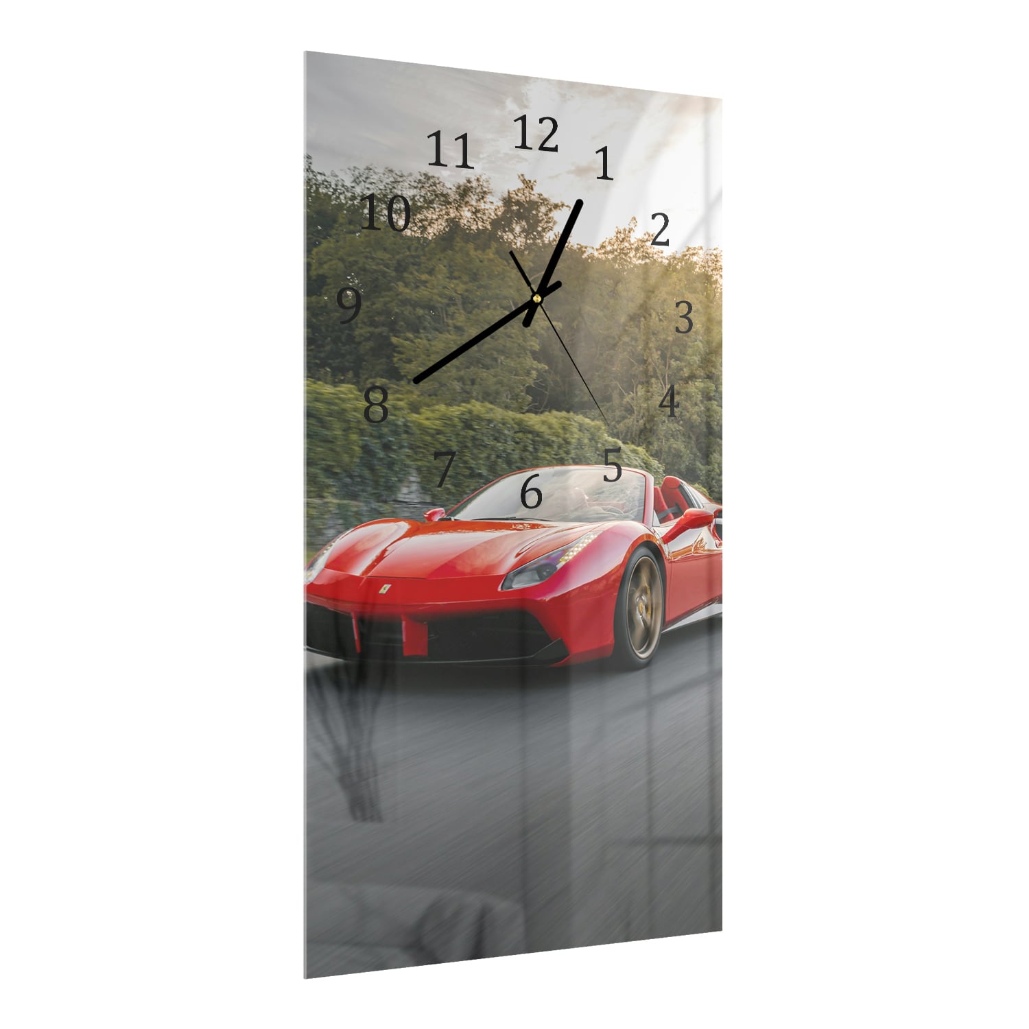 Wandklok 30x60  - Gehard Glas - Ferrari op de Weg