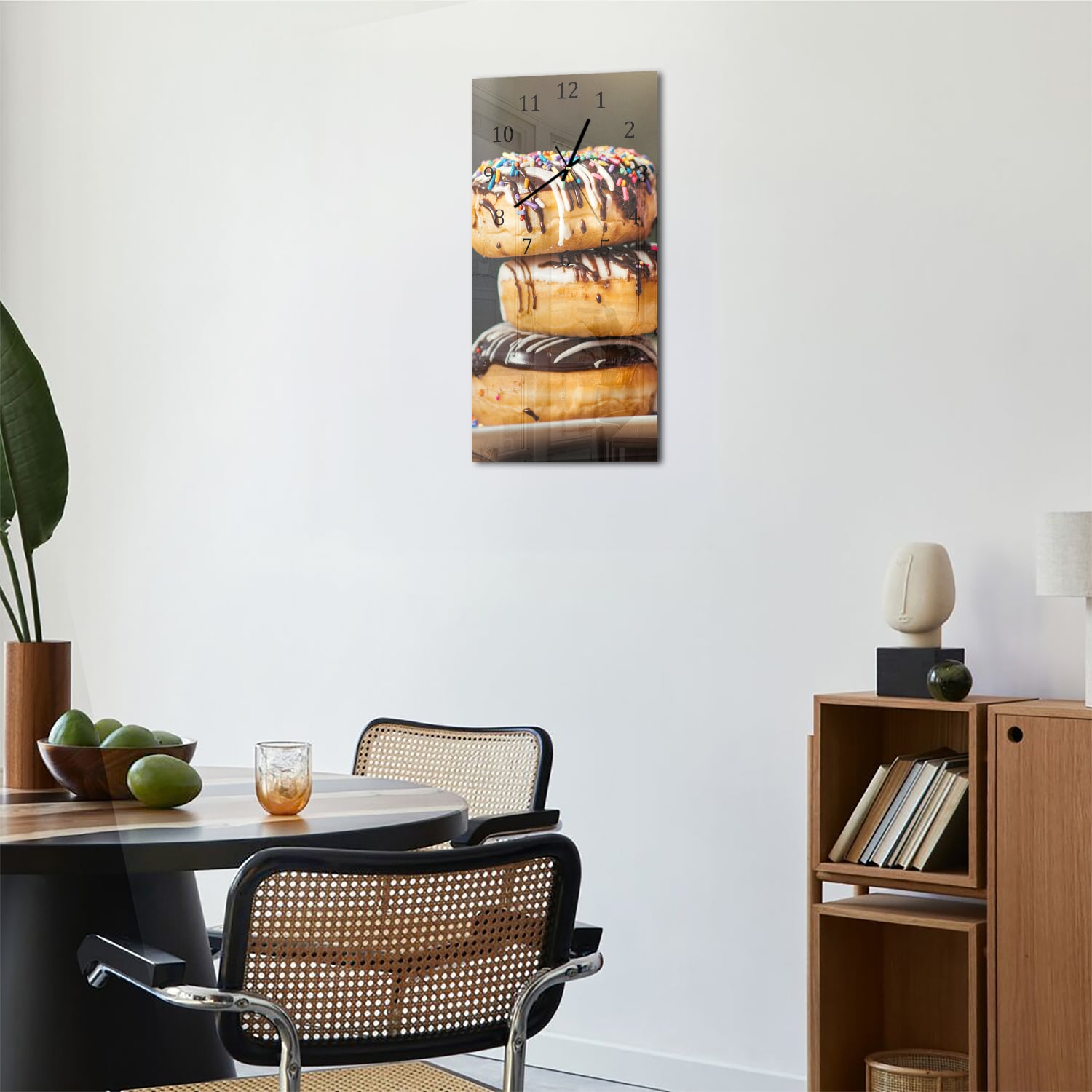 Wandklok 30x60  - Gehard Glas - Donuts