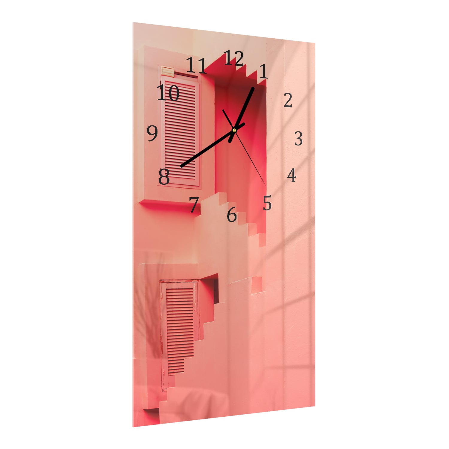 Wandklok 30x60  - Gehard Glas - Abstracte Trappen