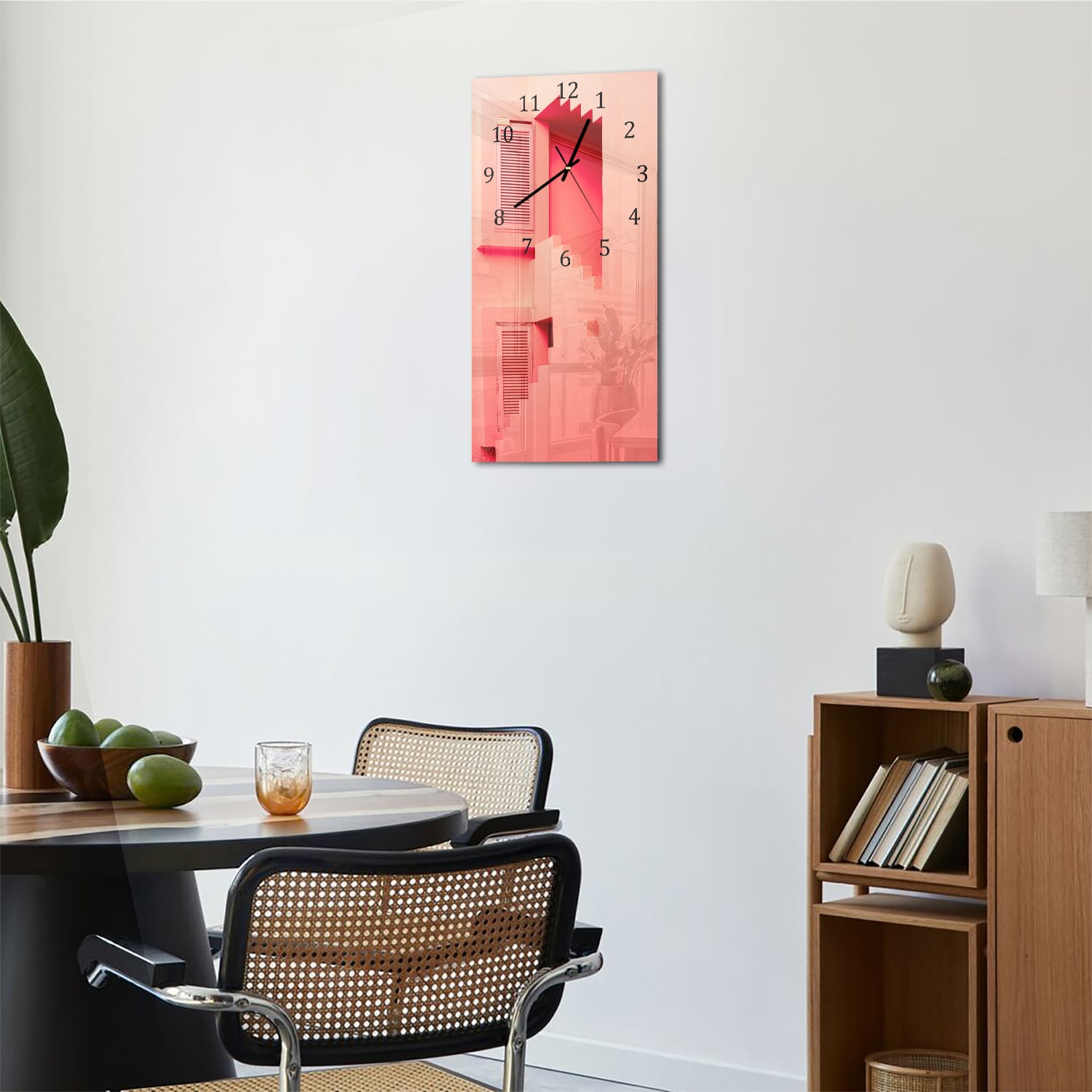Wandklok 30x60  - Gehard Glas - Abstracte Trappen