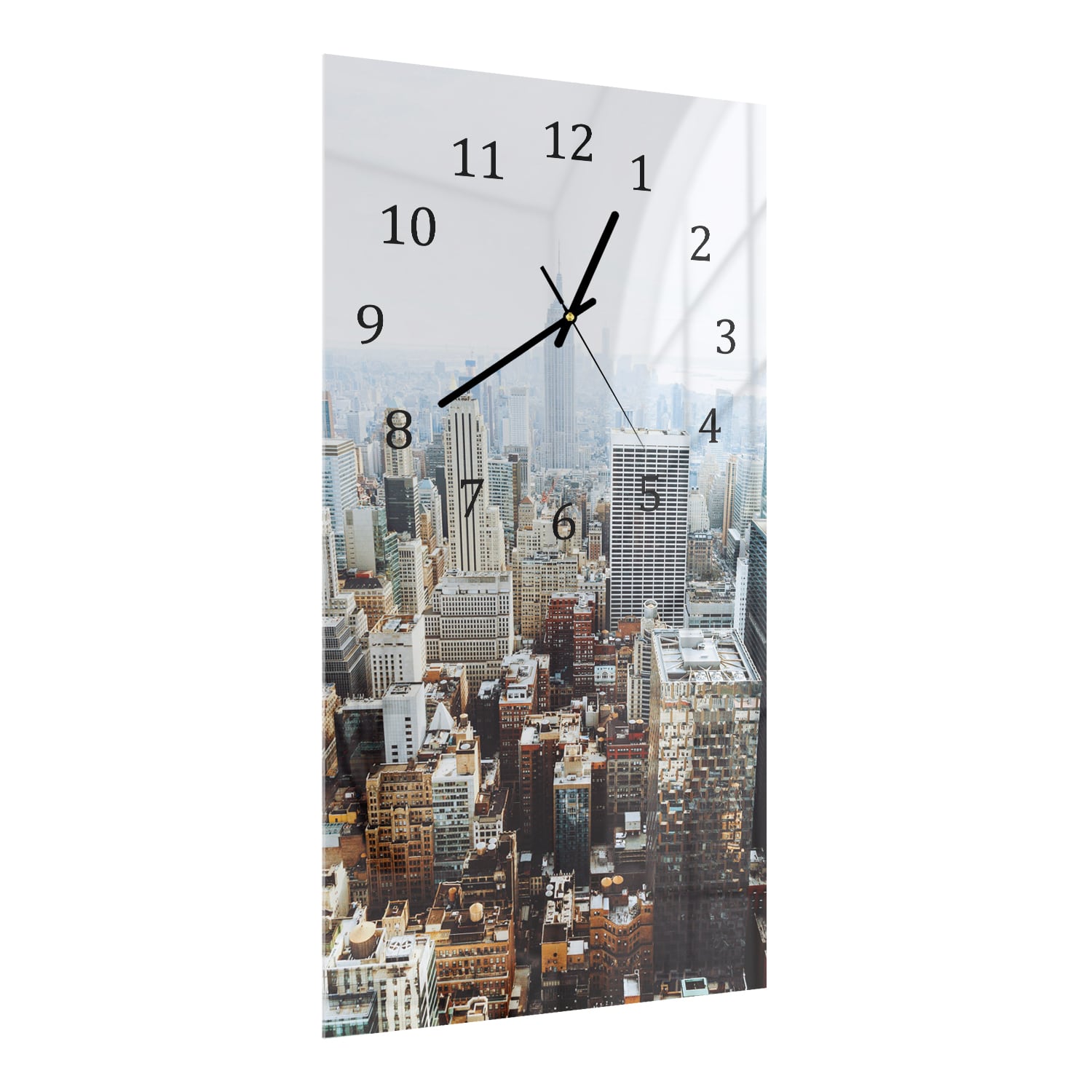 Wandklok 30x60  - Gehard Glas - New York Skyline