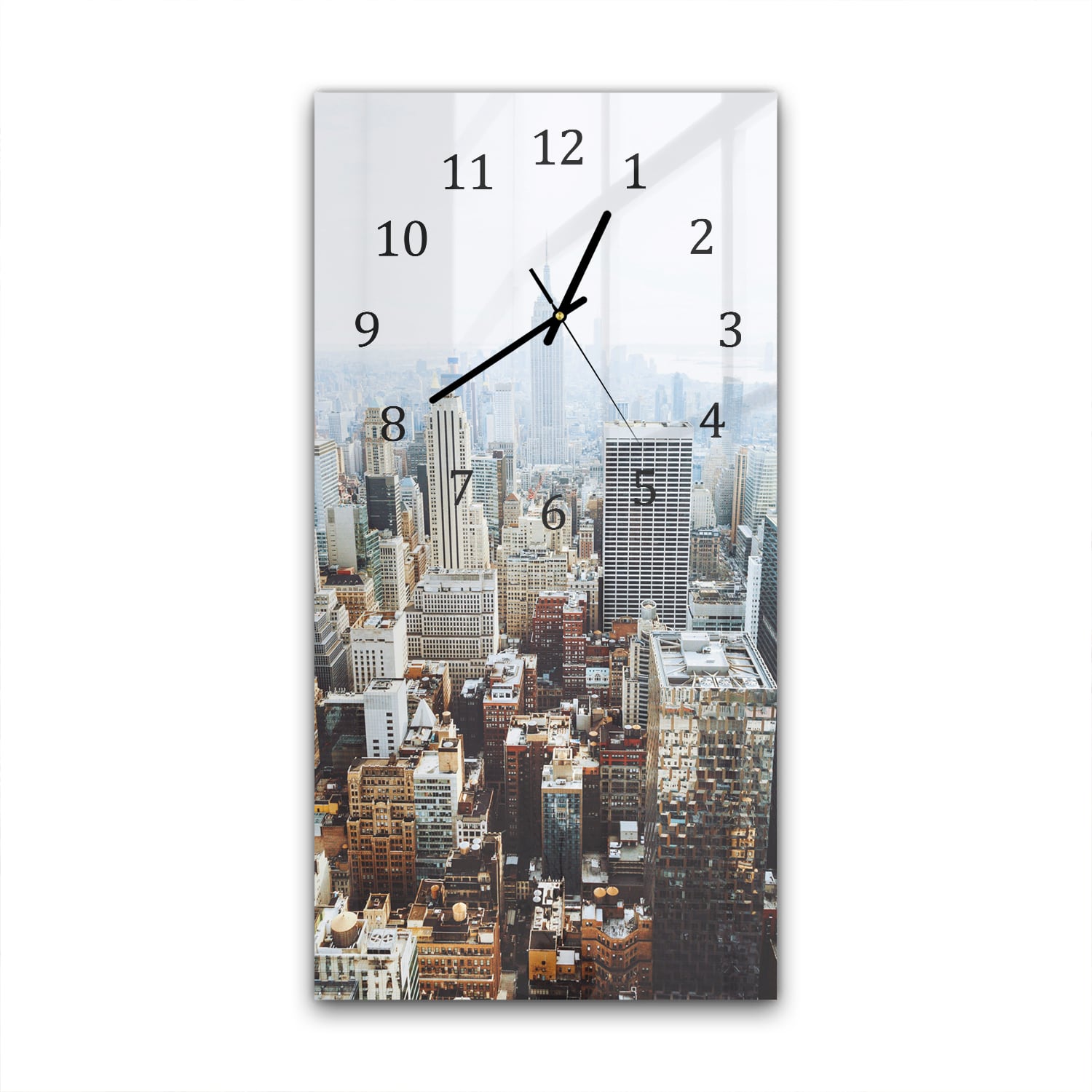 Wandklok 30x60  - Gehard Glas - New York Skyline