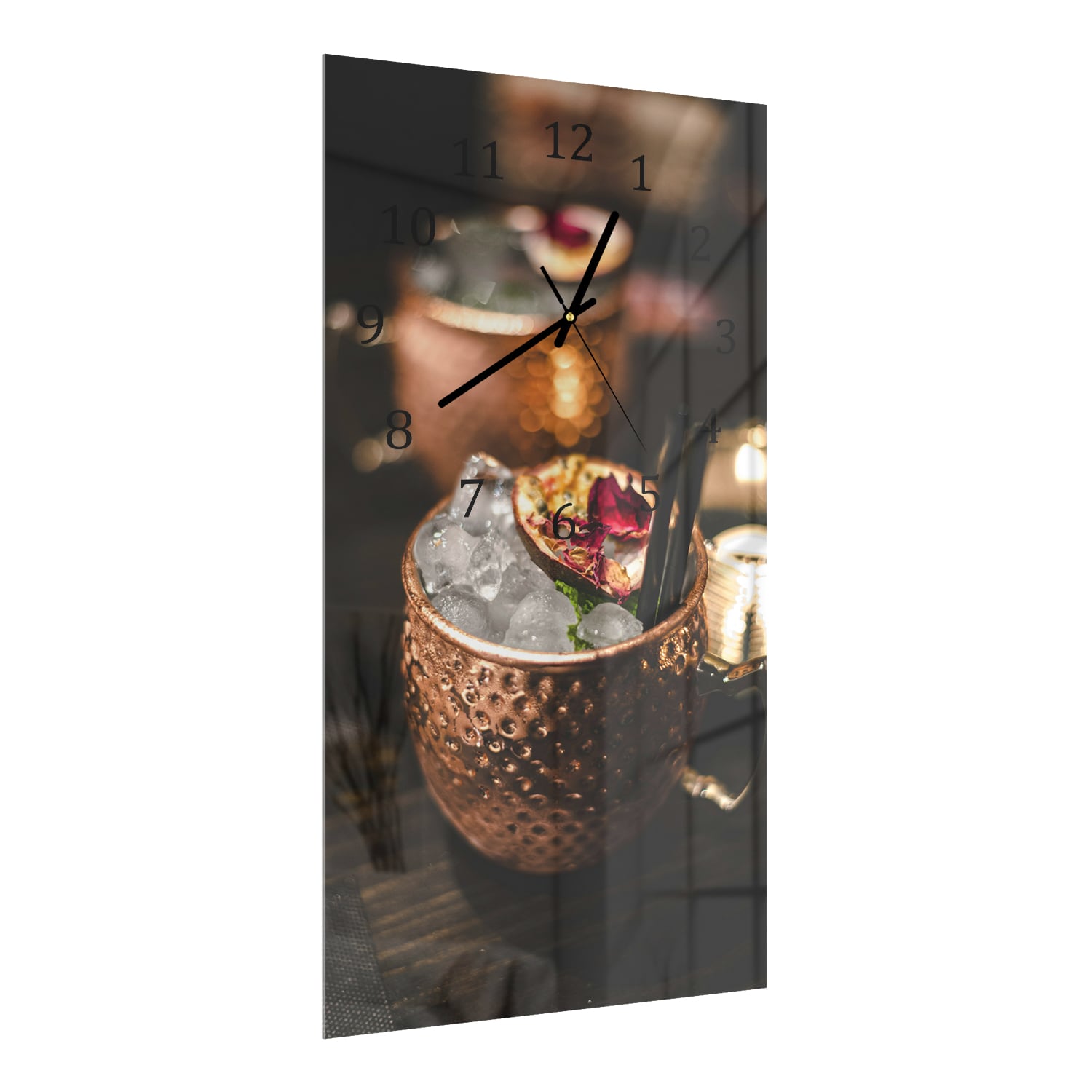 Wandklok 30x60  - Gehard Glas - Exotische Cocktail