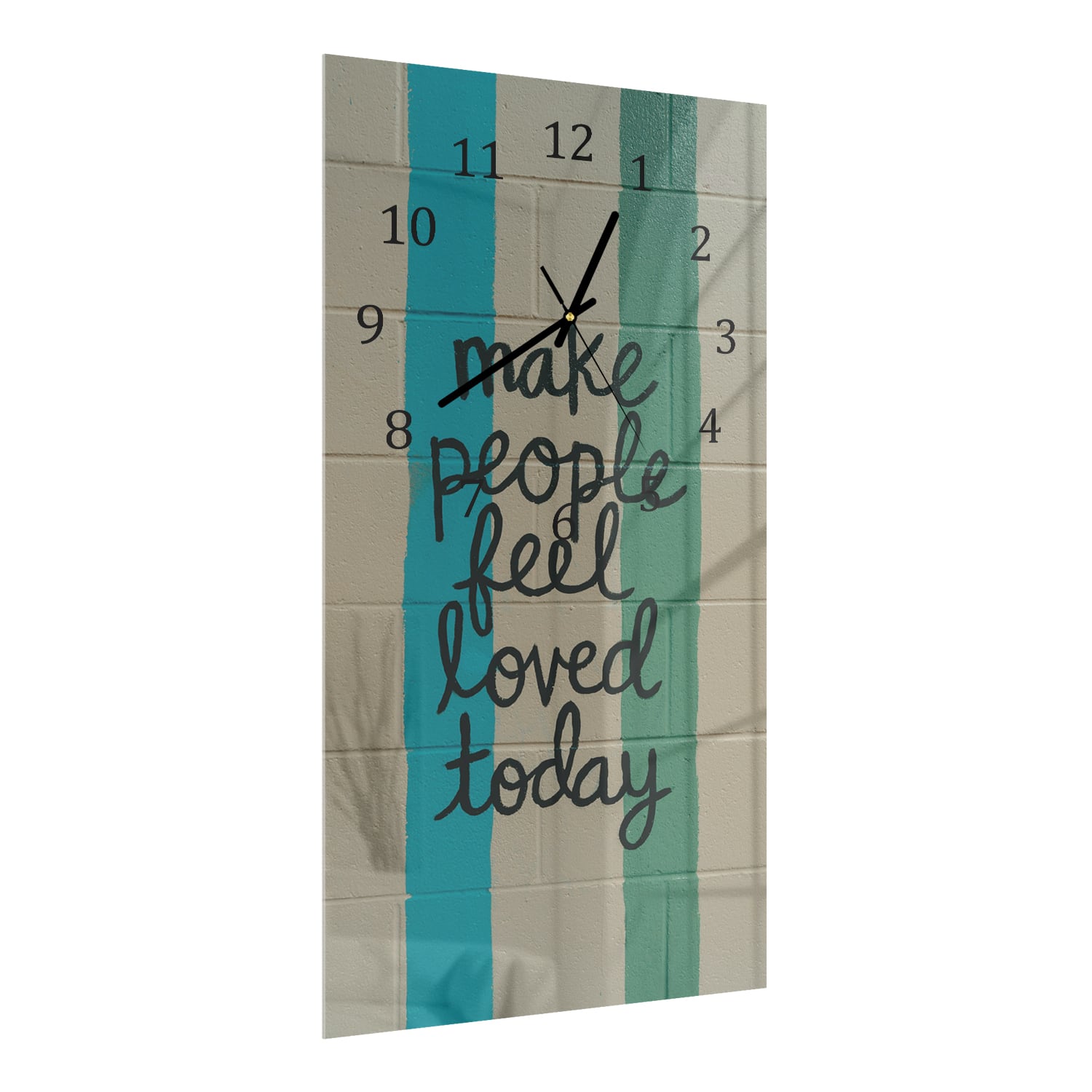 Wandklok 30x60  - Gehard Glas - Make People Feel Loved Today