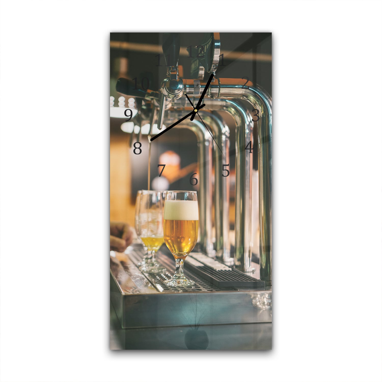 Wandklok 30x60  - Gehard Glas - Bier aan de Tap