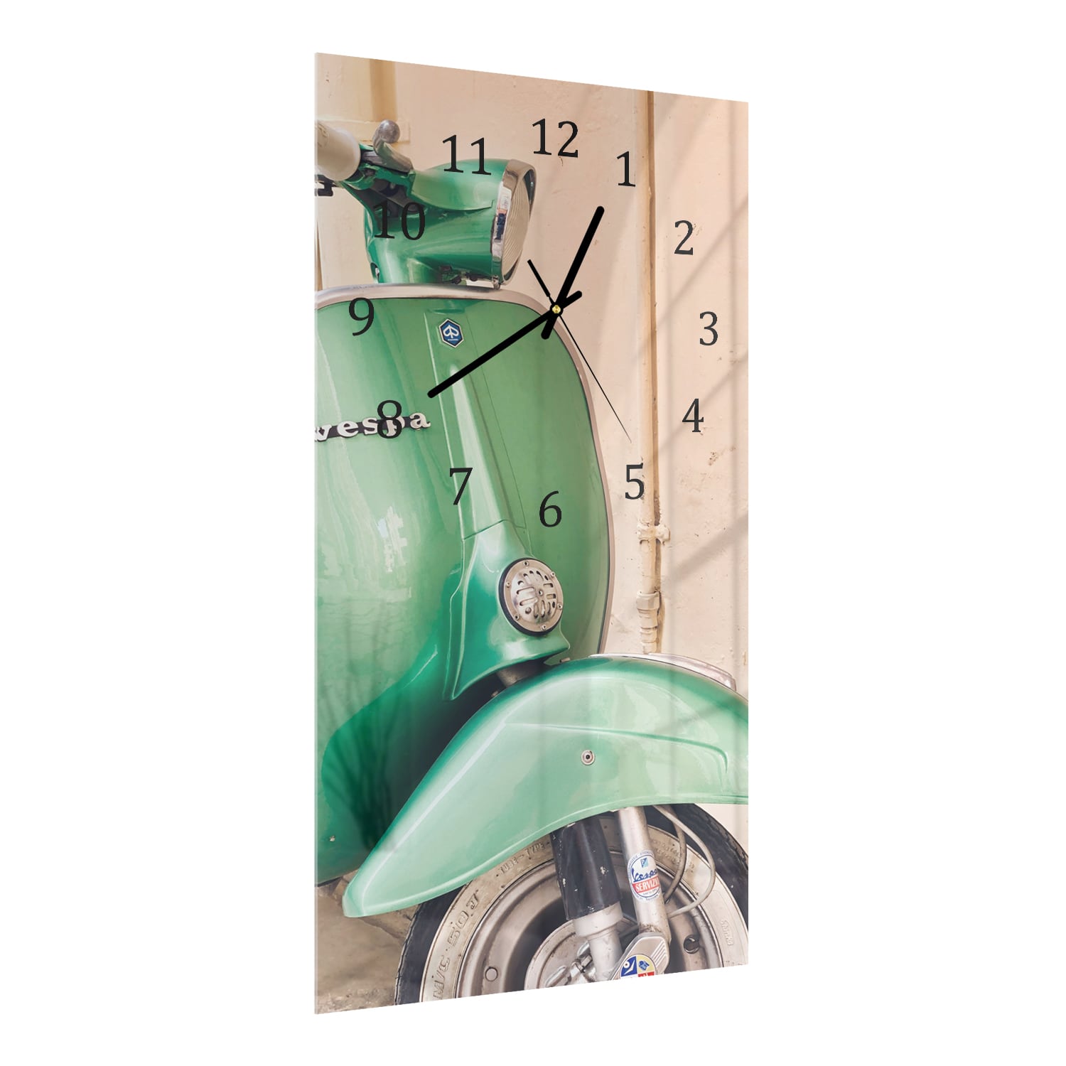 Wandklok 30x60  - Gehard Glas - Voorkant Vespa