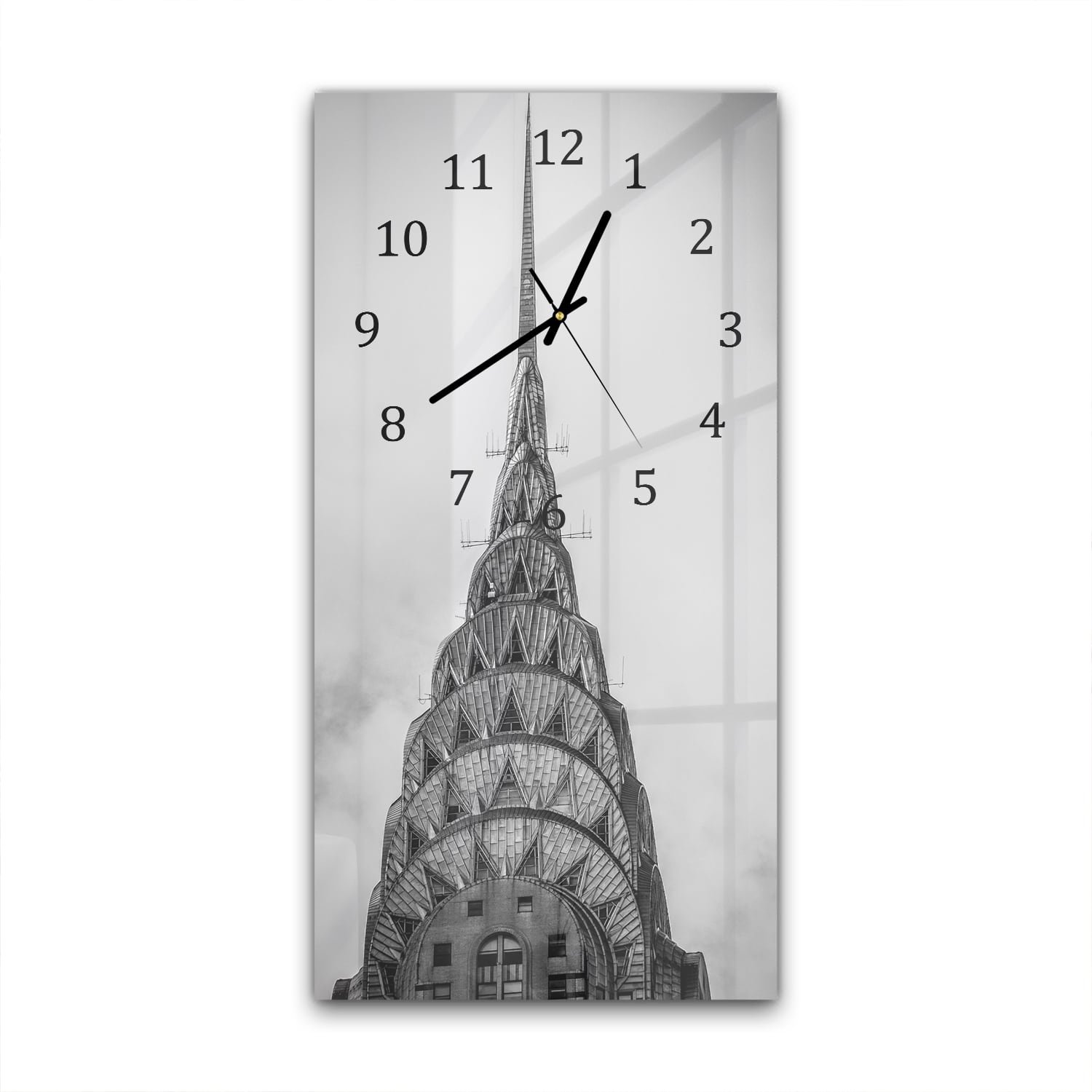 Wandklok 30x60  - Gehard Glas - Kathedraal in Zwart-Wit